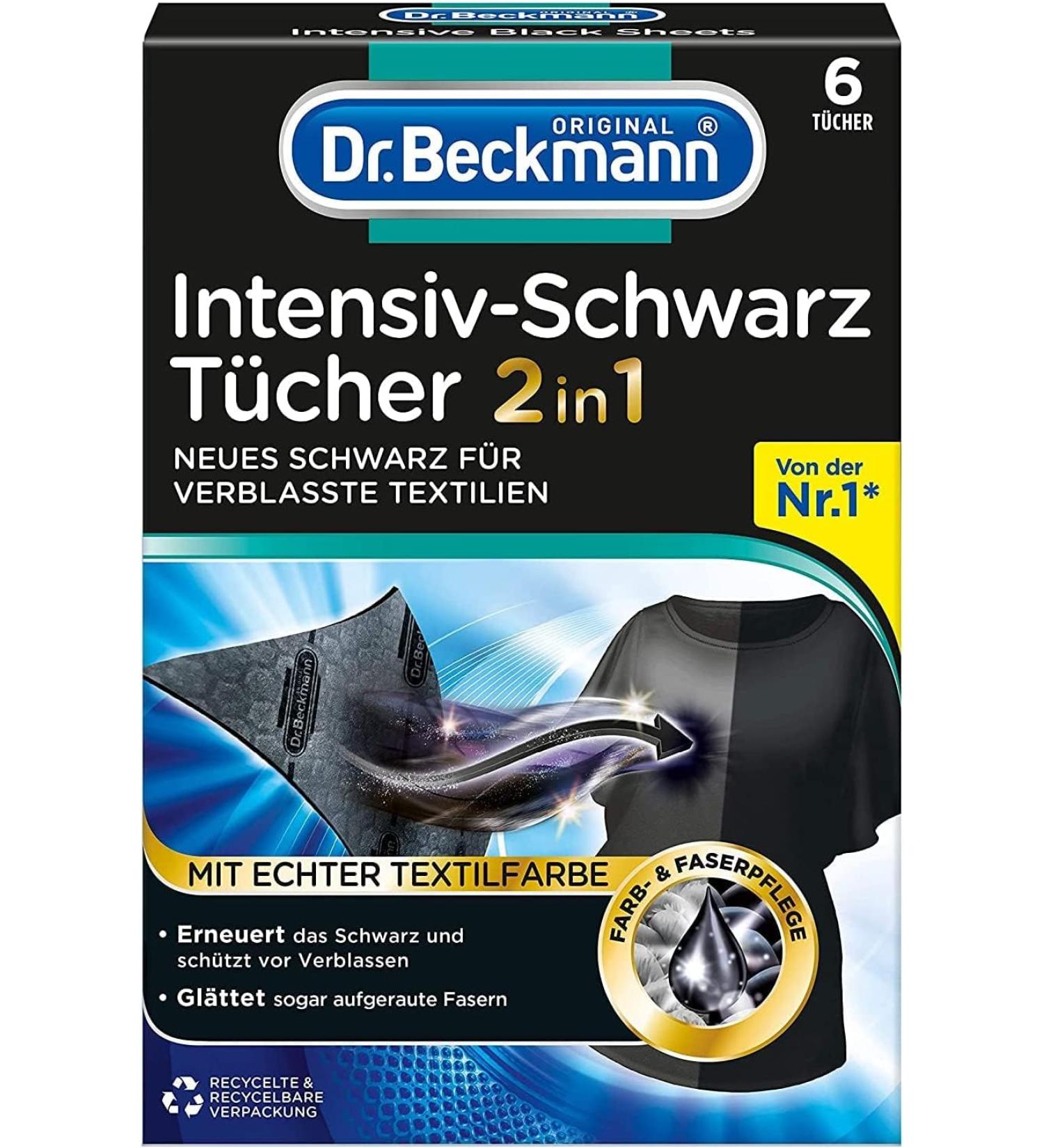 Dr. Beckmann Intensive Black Wipes - 6 Pack for Deep Cleaning & Smooth Fibers | International Shipping Available - Buy Online on GoSupps.com