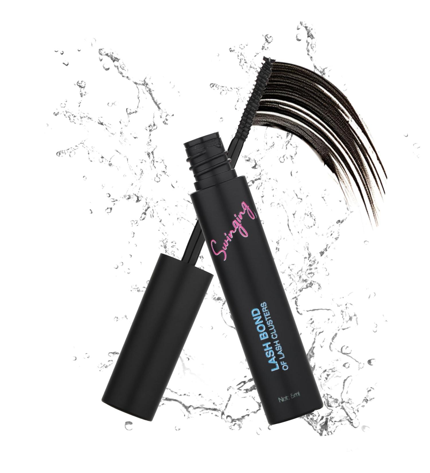 SWINGING Lash Clusters Glue - Long-Lasting Waterproof Bond for DIY Eyelash Extensions | 5ml Black Lash Bond - Buy Online on GoSupps.com