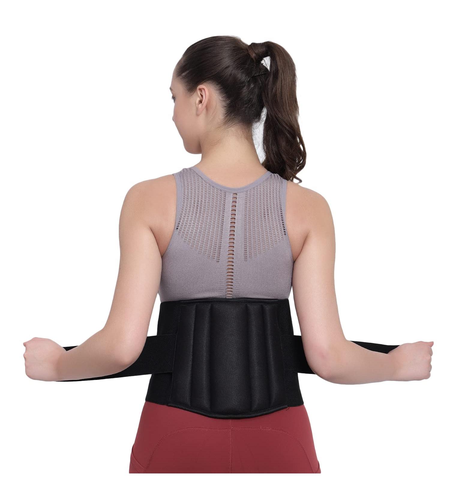 Buy Back Brace for Lower Back Pain Relief - Lumbar Support Belt (Black Medium) | Breathable & Comfortable Design for Men & Women - Buy Online on GoSupps.com