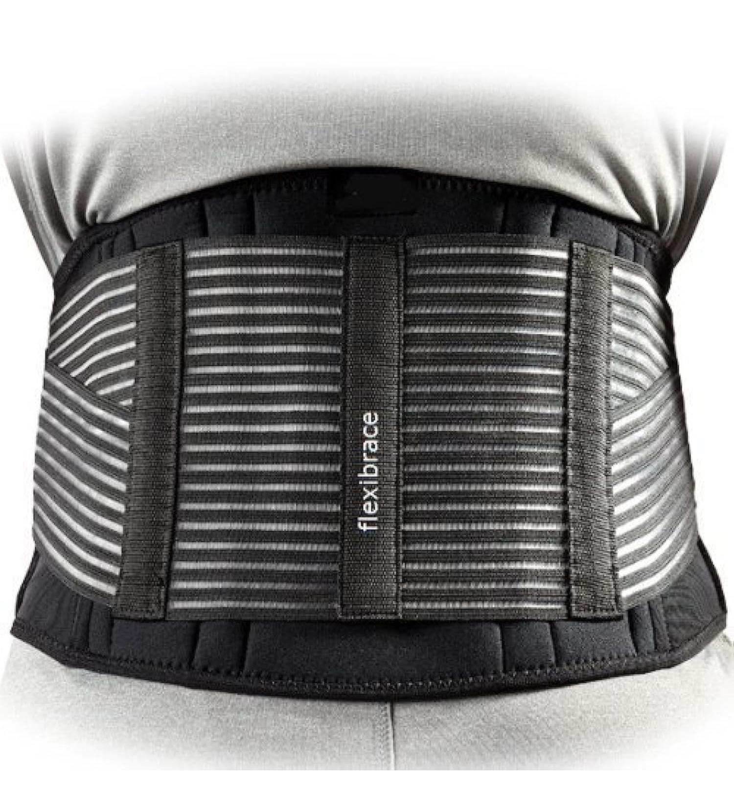 Back Support Brace Belt Lumbar Waist - Double Adjust by Flexibrace | X-Large - International Shipping Available - Buy Online on GoSupps.com