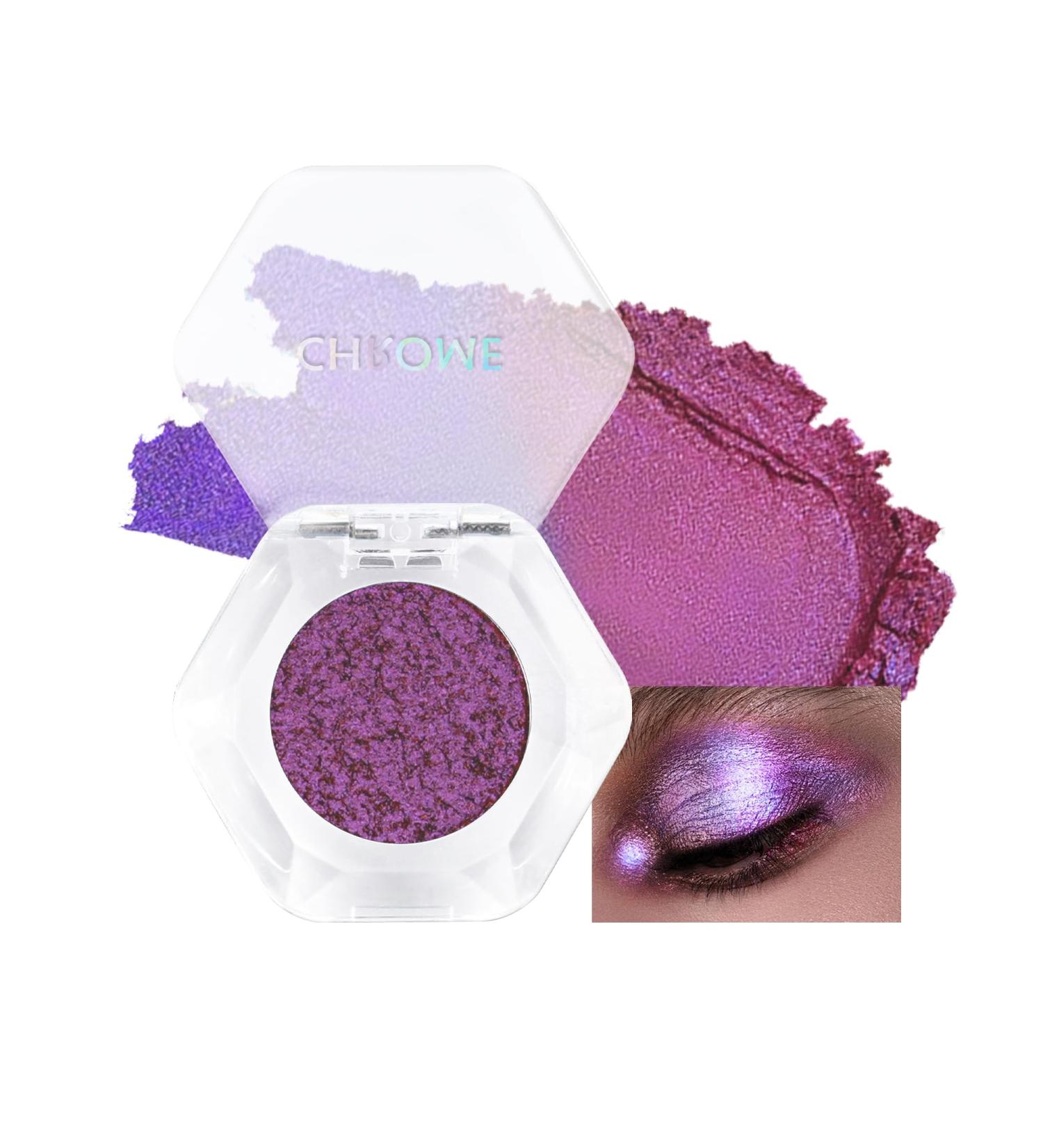  Lestpola Chameleon Glitter Eyeshadow Red Purple Metallic Effect Intense Shine Long Lasting Fine Texture Highly Pigmented Holographic Glitter Eyeshadow Makeup 04 - Buy Online on GoSupps.com