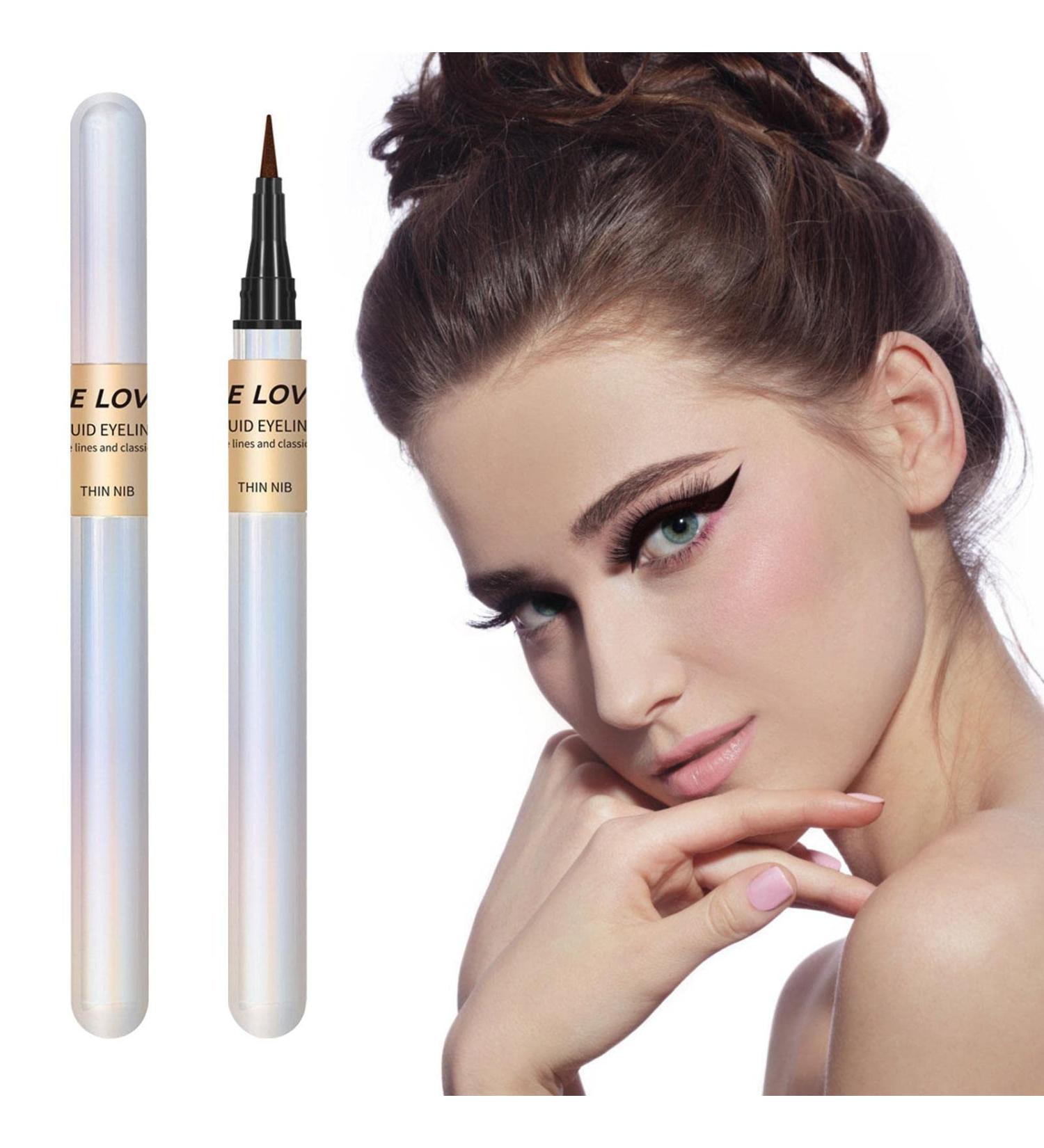 Fine Tip Liquid Eyeliner liquid eyeliner Waterproof Fine Tip Matte Eye Liner Pens Quick Drying Long-lasting Highly Pigmented Liquid Eye Liners Eye Shapes Halloween Makeup Shows Women - Buy Online on GoSupps.com
