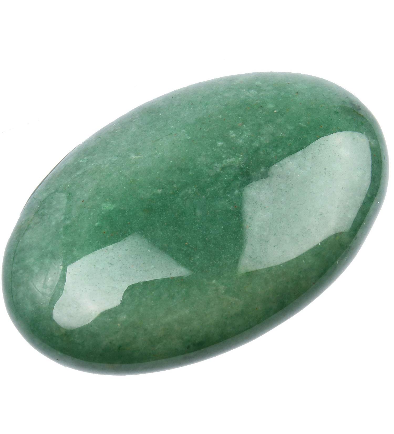 June&Ann Natural Green Aventurine Palm Stones Healing Gemstone Therapy Worry Crystal Stones for Meditation Chakra Balancing Collection Oval Shape