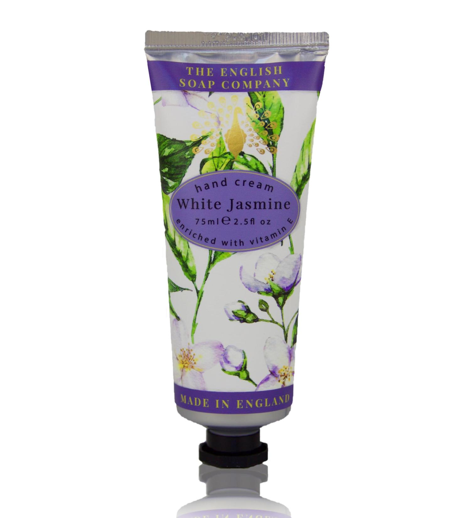 The English Soap Company Hand Cream Jasmine Hand Cream Moisturising Hand Cream for Men and Women White Jasmine Scent 75ml - Buy Online on GoSupps.com