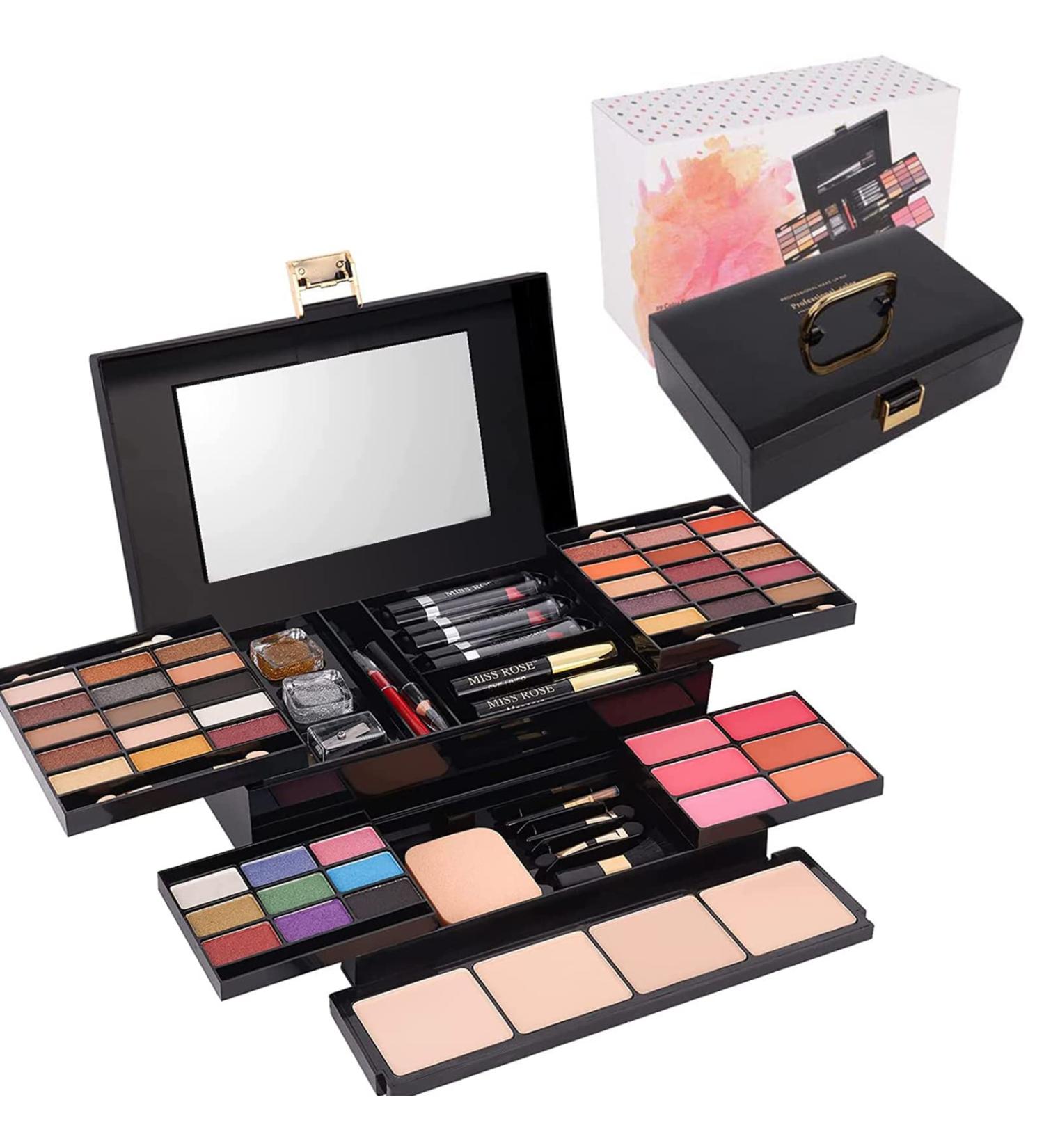 58 Colors Professional Makeup Kit for Women - All In One Set for Girls, Beginners - Includes Eye Shadow, Blush, Lipstick, Powder, Mascara, Eyeliner, Lip Liner, Eyebrow Pencil, Glitter - Perfect Makeup Gift - Buy Online on GoSupps.com
