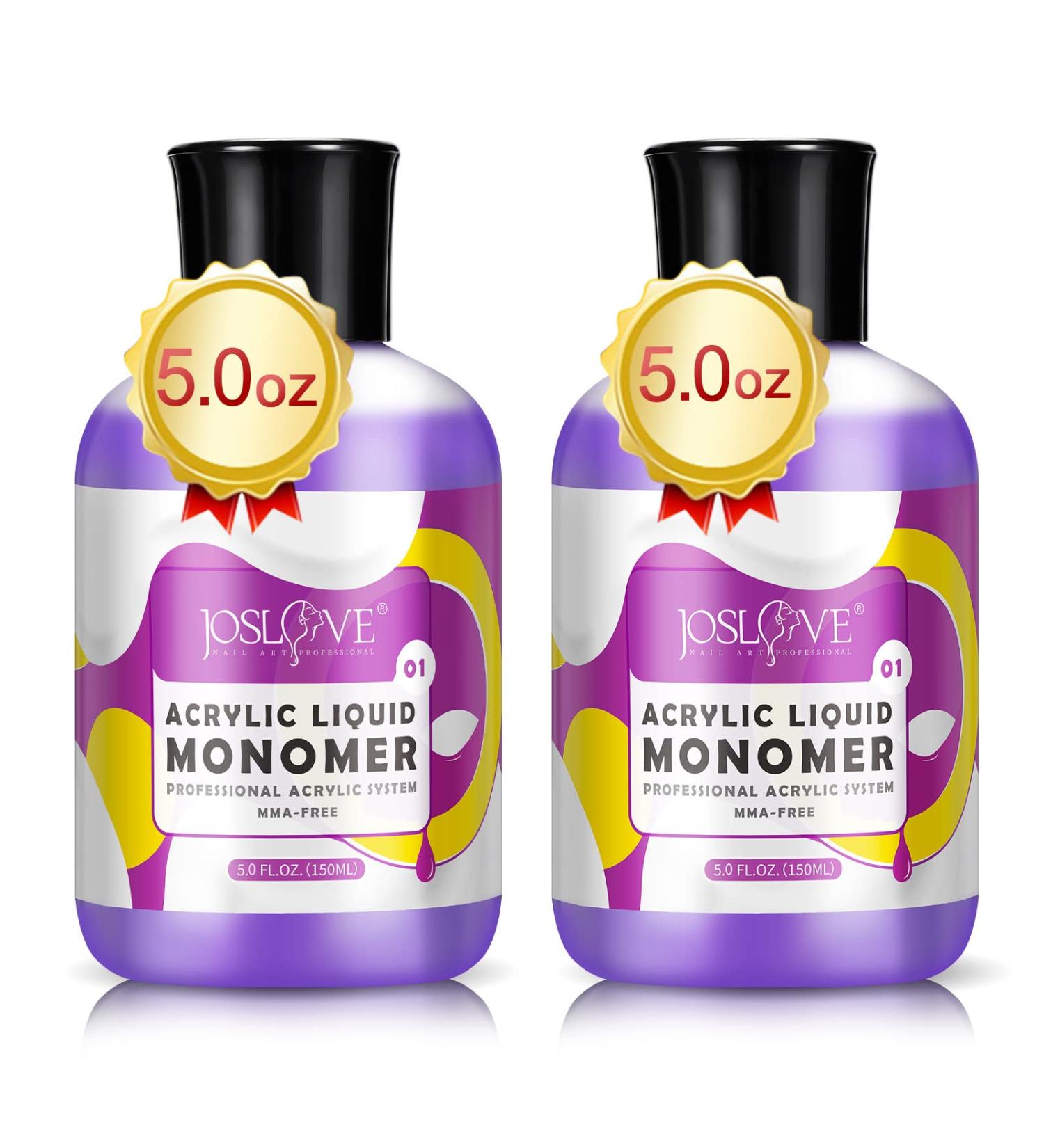 JOSLOVE Acrylic Nail Liquid Monomer 2x5oz - Professional MMA-Free Formula for Nail Kit & Extension | Acrylic Powder System - Buy Online on GoSupps.com