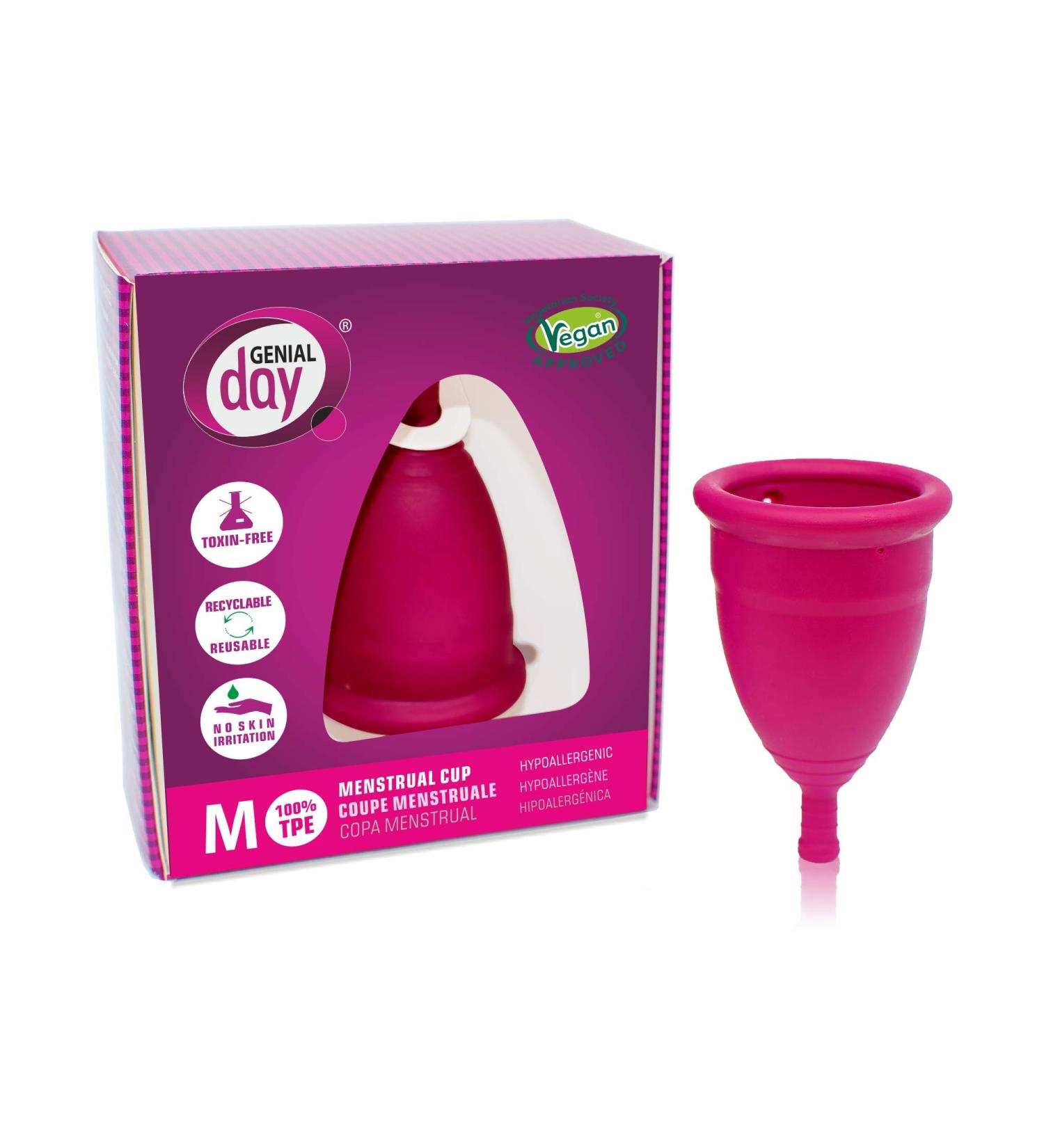 Genial Day Menstrual Cup - Medium Size | Eco-Friendly & Comfortable | 1 Count | Shop Internationally - Buy Online on GoSupps.com
