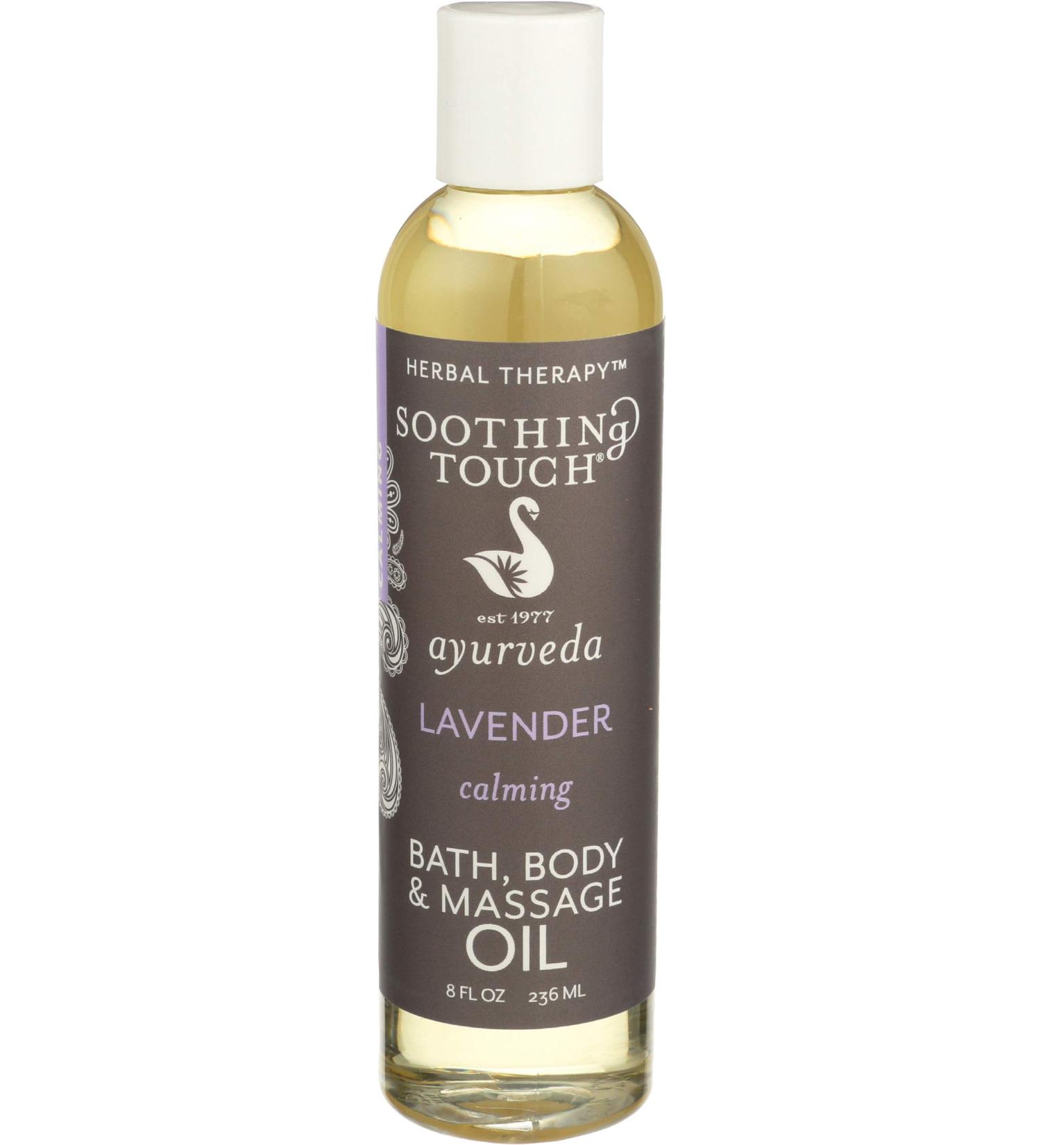 Soothing Touch Lavender Bath Body & Massage Oil - 8 fl oz | Relaxing & Natural Skincare for All Skin Types | International Shipping Available - Buy Online on GoSupps.com
