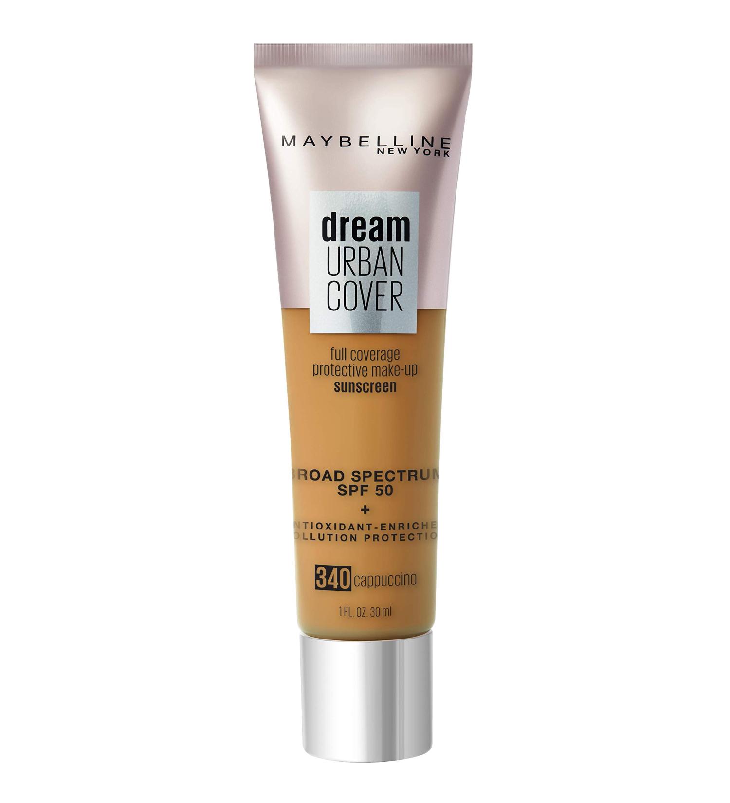 Maybelline Dream Urban Cover Foundation SPF 50 - Flawless Coverage in Cappuccino - Buy Online on GoSupps.com