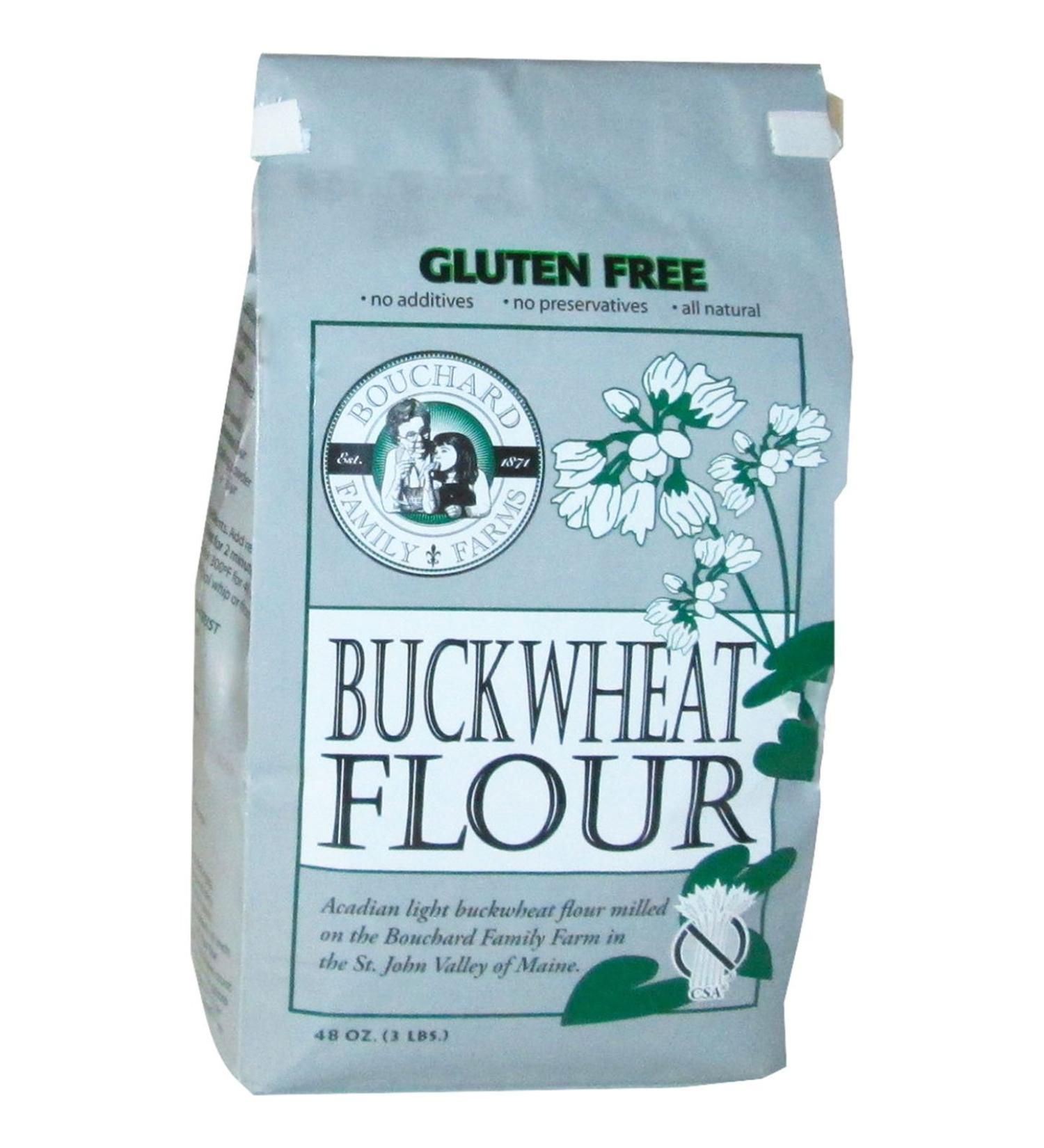 Bouchard Family Farms Gluten-Free and Kosher Acadian Light Buckwheat Flour, 3lb Bag 3 Pound (Pack of 1)