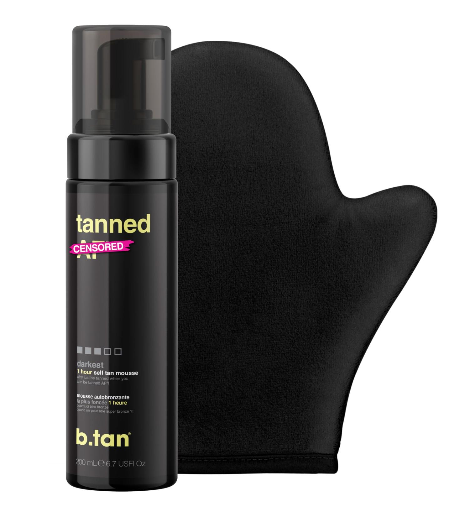 B.an Dark Self Tanner Kit | Fast-Acting Sunless Tanner Bundle | Vegan & No Artificial Smell | 200ml Mousse & Applicator Glove - Buy Online on GoSupps.com