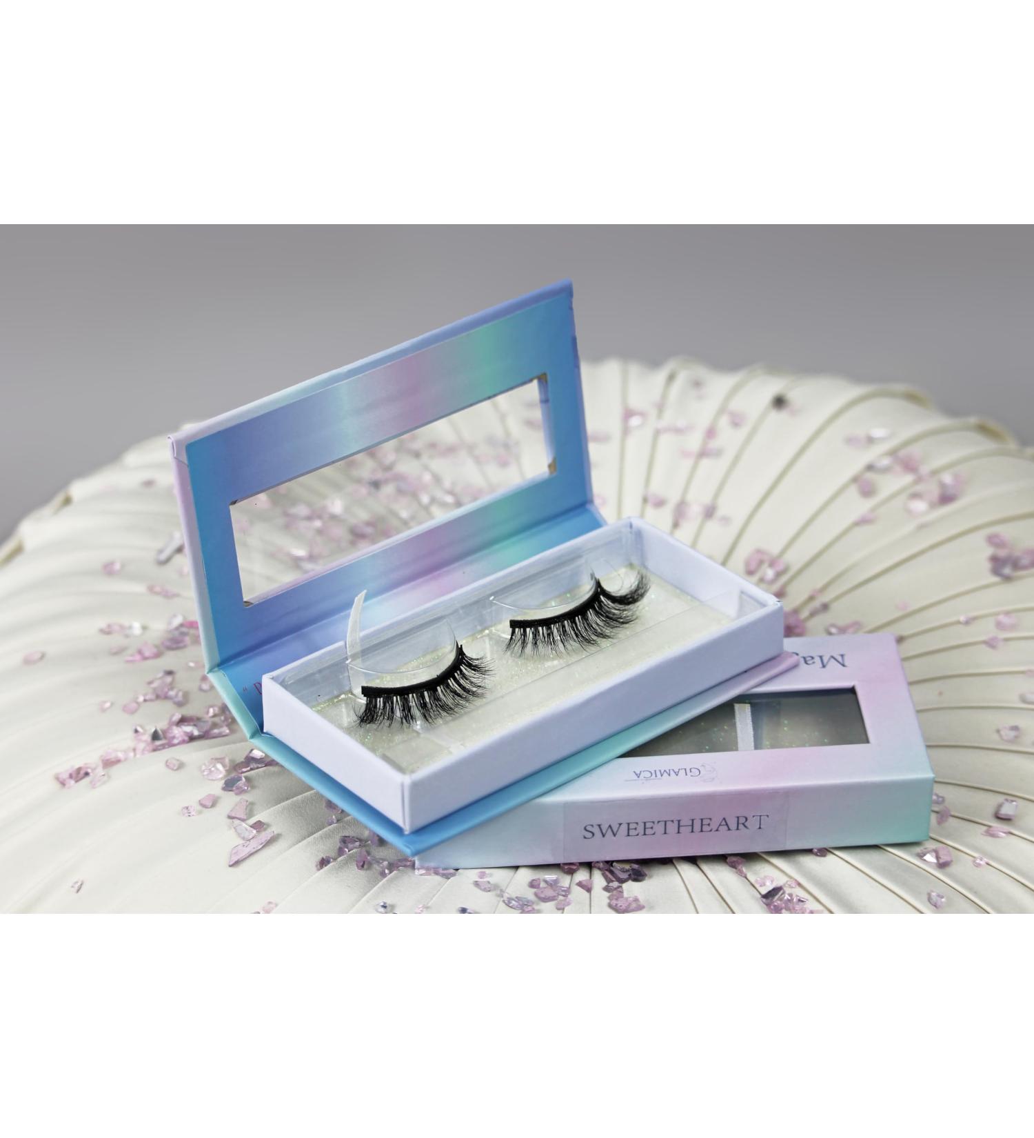 GLAMICA KIT Cils naturels magn tiques en vison " SWEETHEART" 5 aimants rapide et efficace imperm able m thode innovante r utilisable + 30 fois hypoallerg nique avec eyeliner magn tique aspect naturel - Buy Online on GoSupps.com