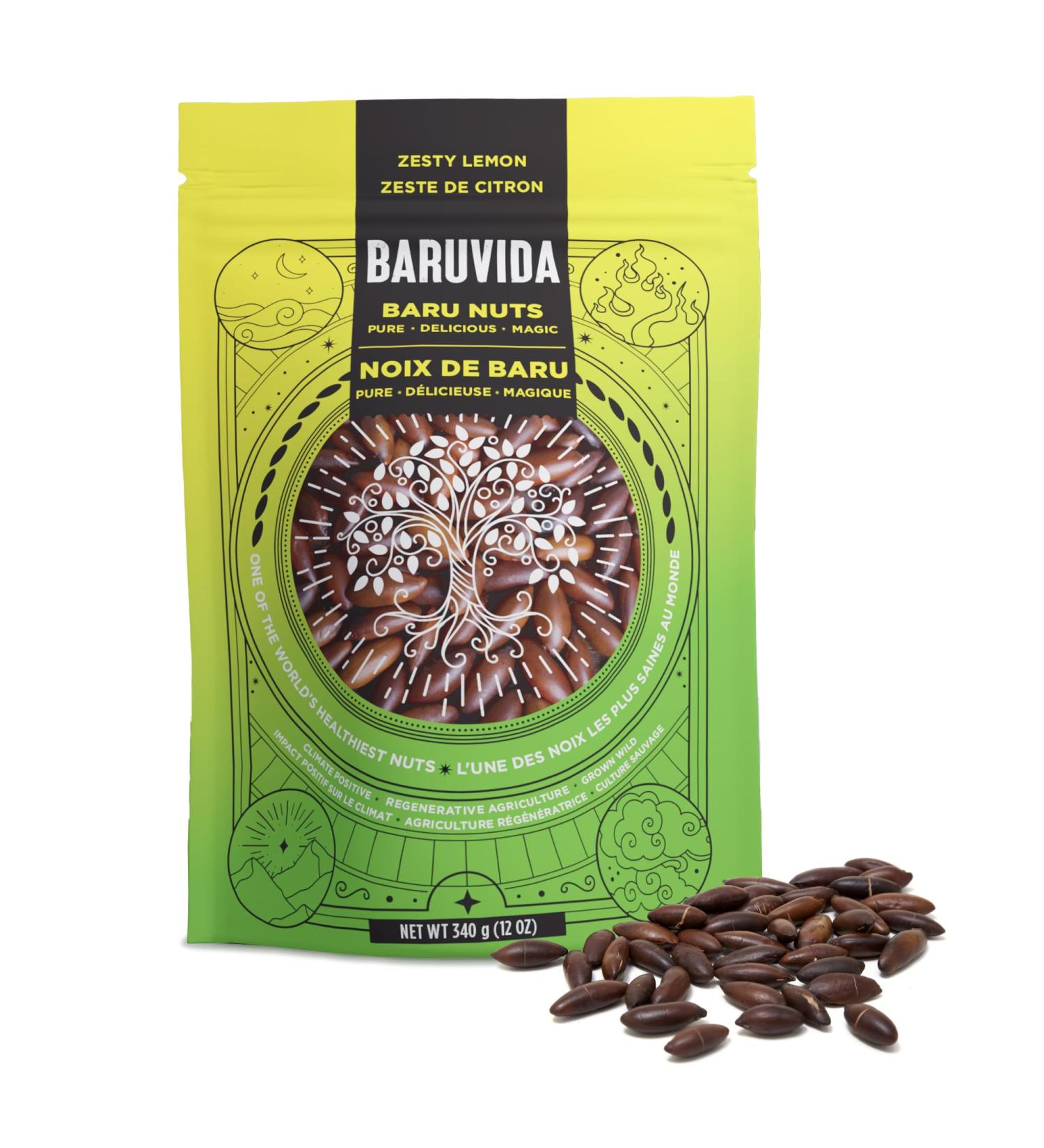 Baruvida Baru Nuts Zesty Lemon Flavour | World's Healthiest Nut | Crunchy and Delicious | Healthy Snack | High Protein Lowest Fat and Lowest Calorie Nut | Suitable for Vegan Gluten Free Keto Peanut Free | Naturally Non GMO | SUPERFOOD with SUPER TASTE | 3 - Buy Online on GoSupps.com