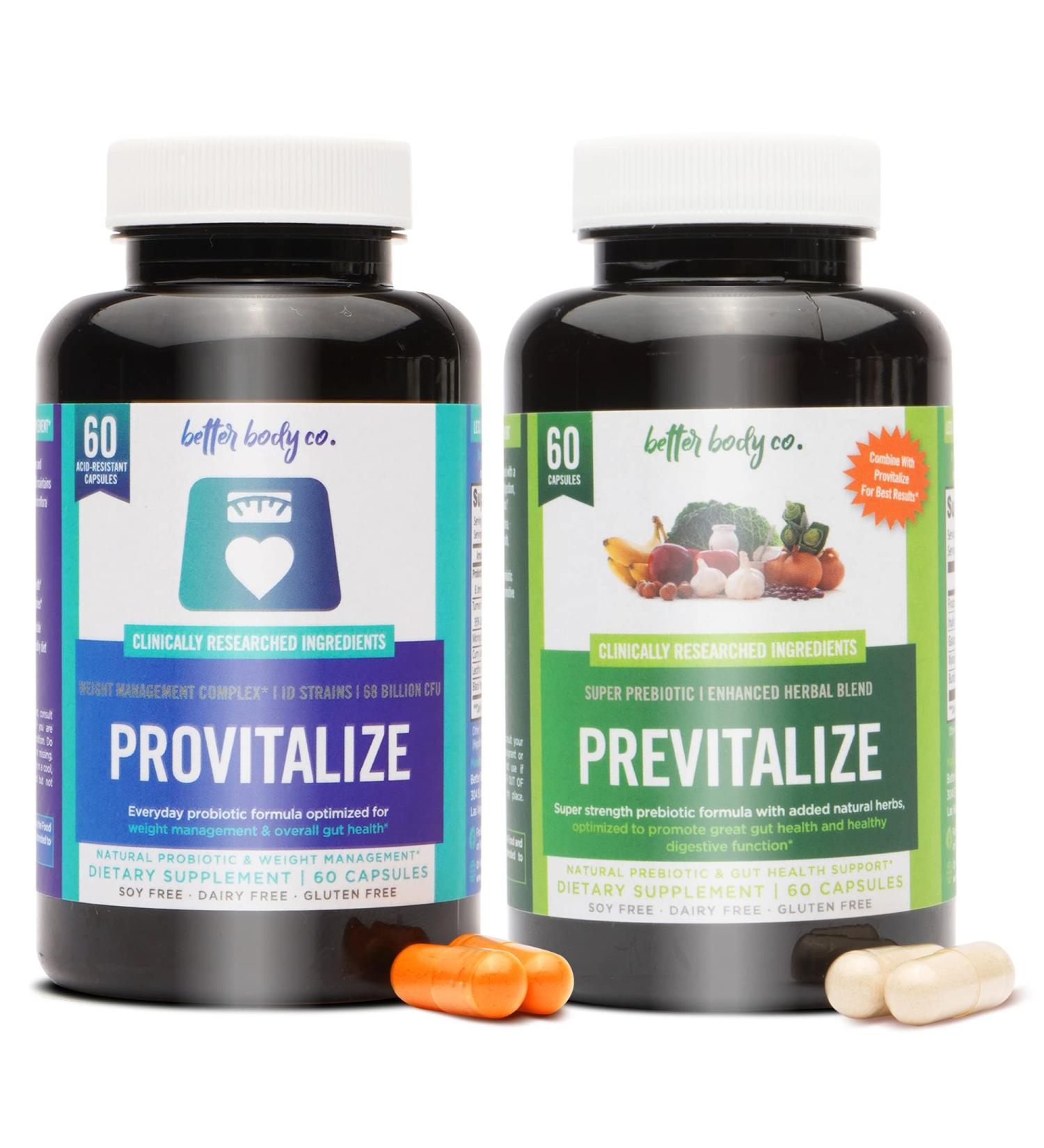 [PACK of 2] Slim Gut Bundle: Provitalize & Previtalize - Menopause Probiotic & Prebiotic - Buy Online on GoSupps.com