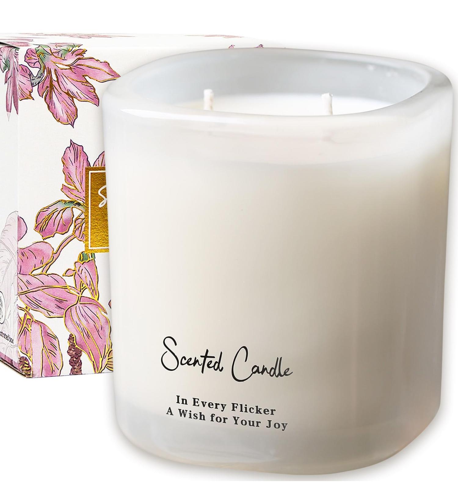 PROFIKLA Candles Gifts for Women Jasmine Scented Candles with Soy Wax 55 Hours Burning Time 220g Large Candles Gift for Birthday Mum Lover Friend Fresh Jasmine - Buy Online on GoSupps.com