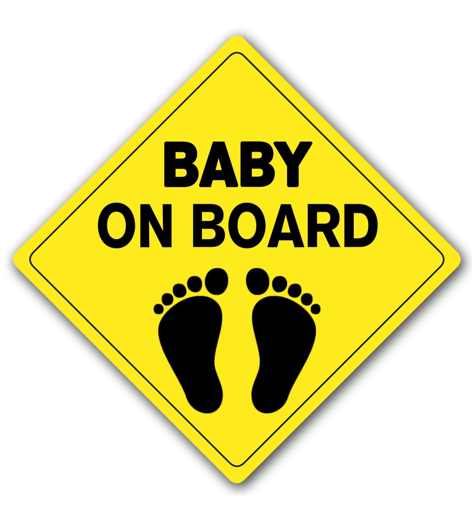 Baby on Board Magnetic Sign - 10x10cm Foil Safety Sign for Cars | International Shipping Available - Buy Online on GoSupps.com