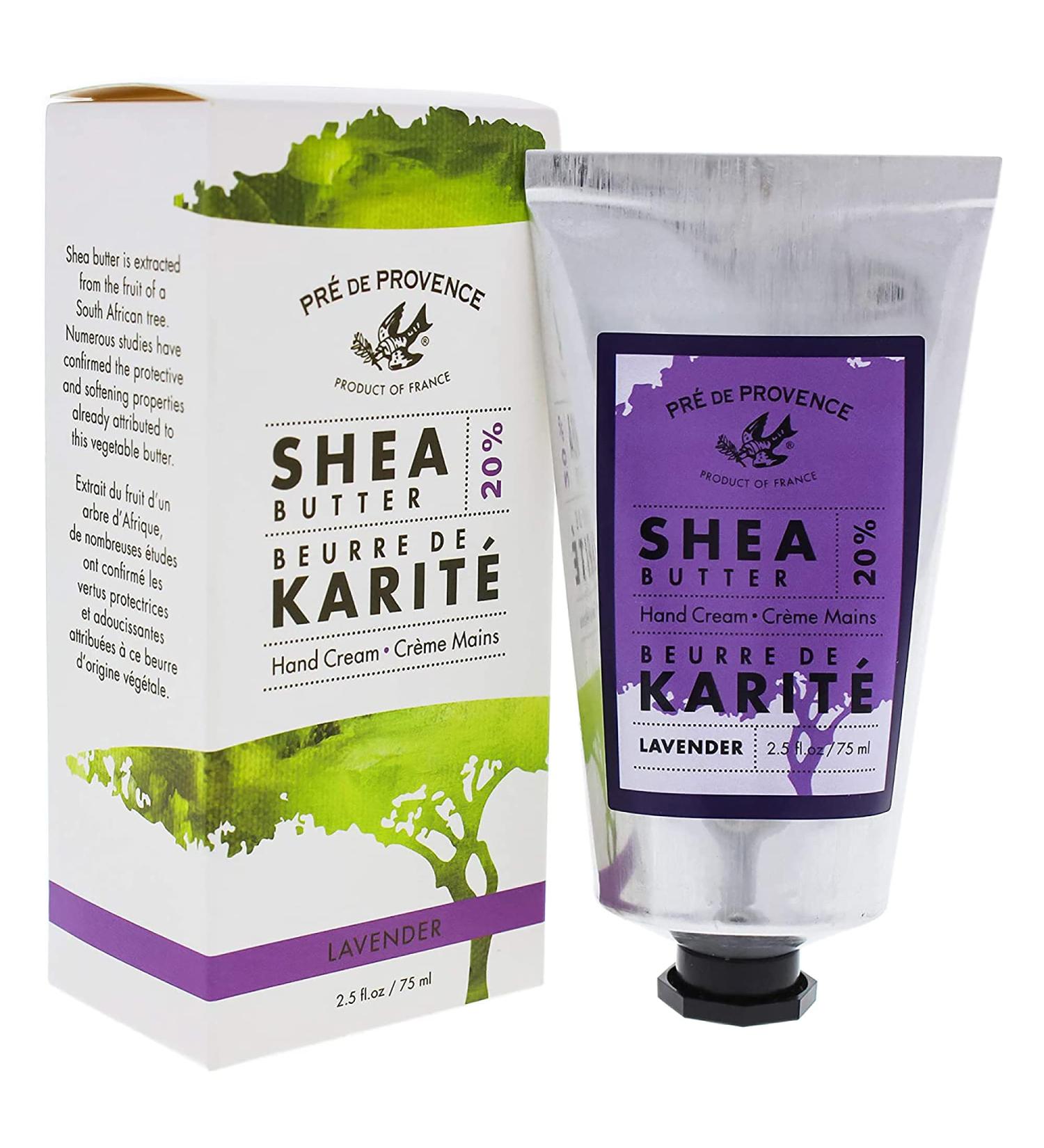Pre de Provence 20% Shea Butter Hand Cream - Lavender 2.5 oz | Repair, Soothe, Moisturize Dry Skin - Buy Online on GoSupps.com