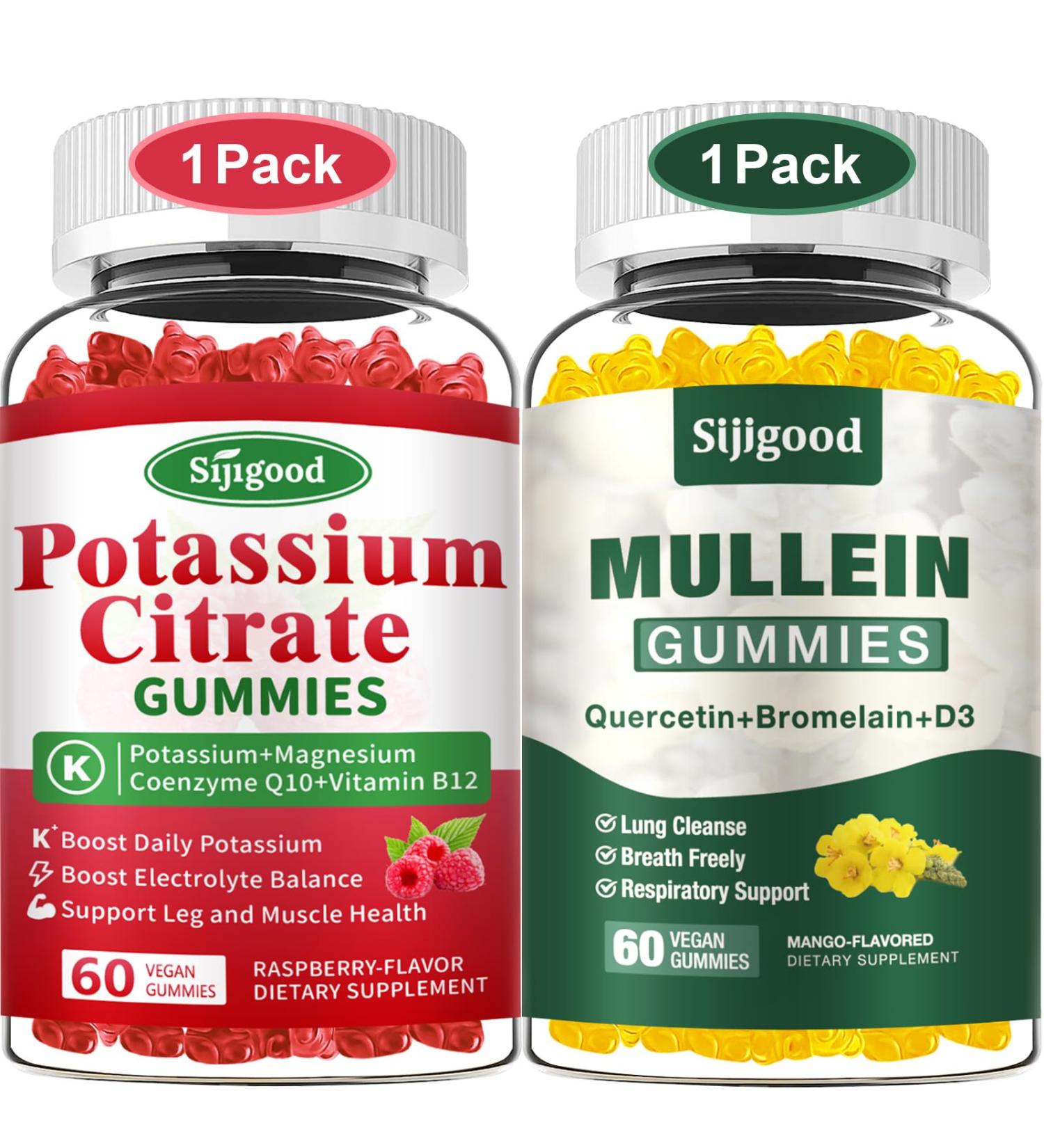 Mullein Gummies & Potassium Citrate Gummies - Buy Online on GoSupps.com