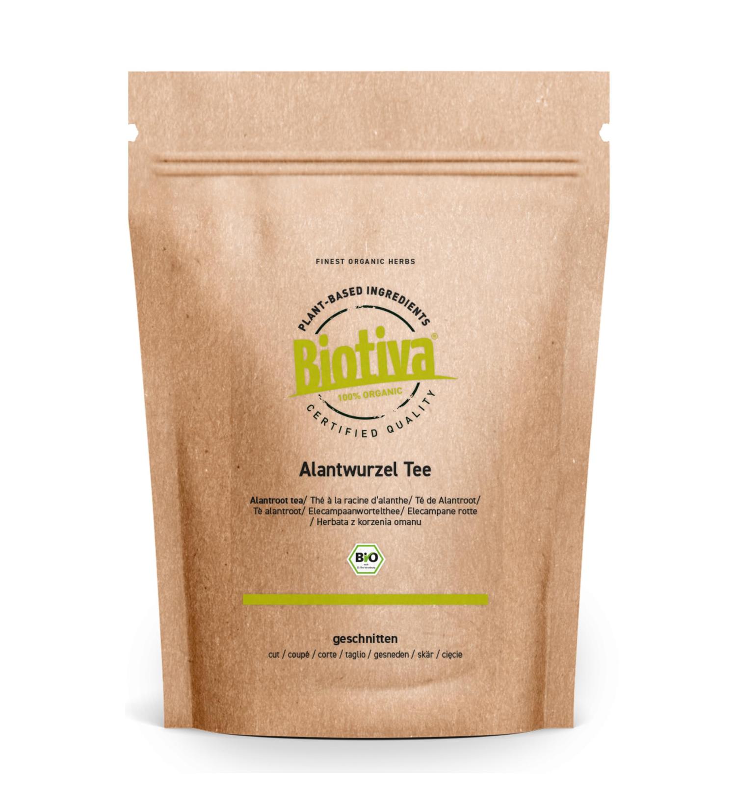 Racine d'aun e Th Bio 500g - Inula Helenium - Aun e - Alanthe v ritable - Compos es - Tisane - Mis en bouteille en Allemagne - vegan- Biotiva - Buy Online on GoSupps.com