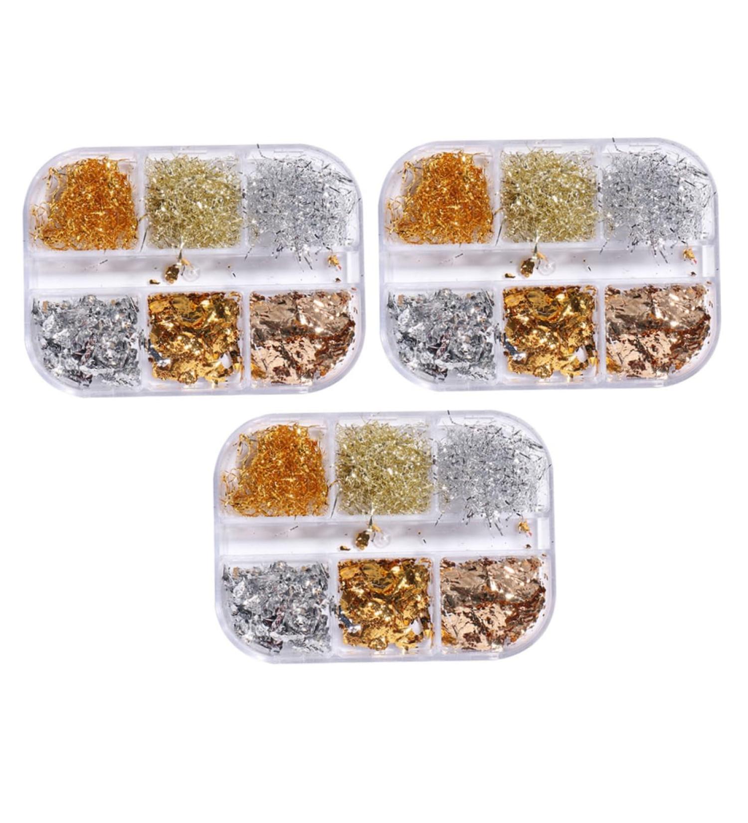  Beatifufu 3 Boxes Nail Art Foil Glitter Decorative Nail Sequins for DIY Nails Suitable for Party Craft Material with Excellent Texture - Buy Online on GoSupps.com