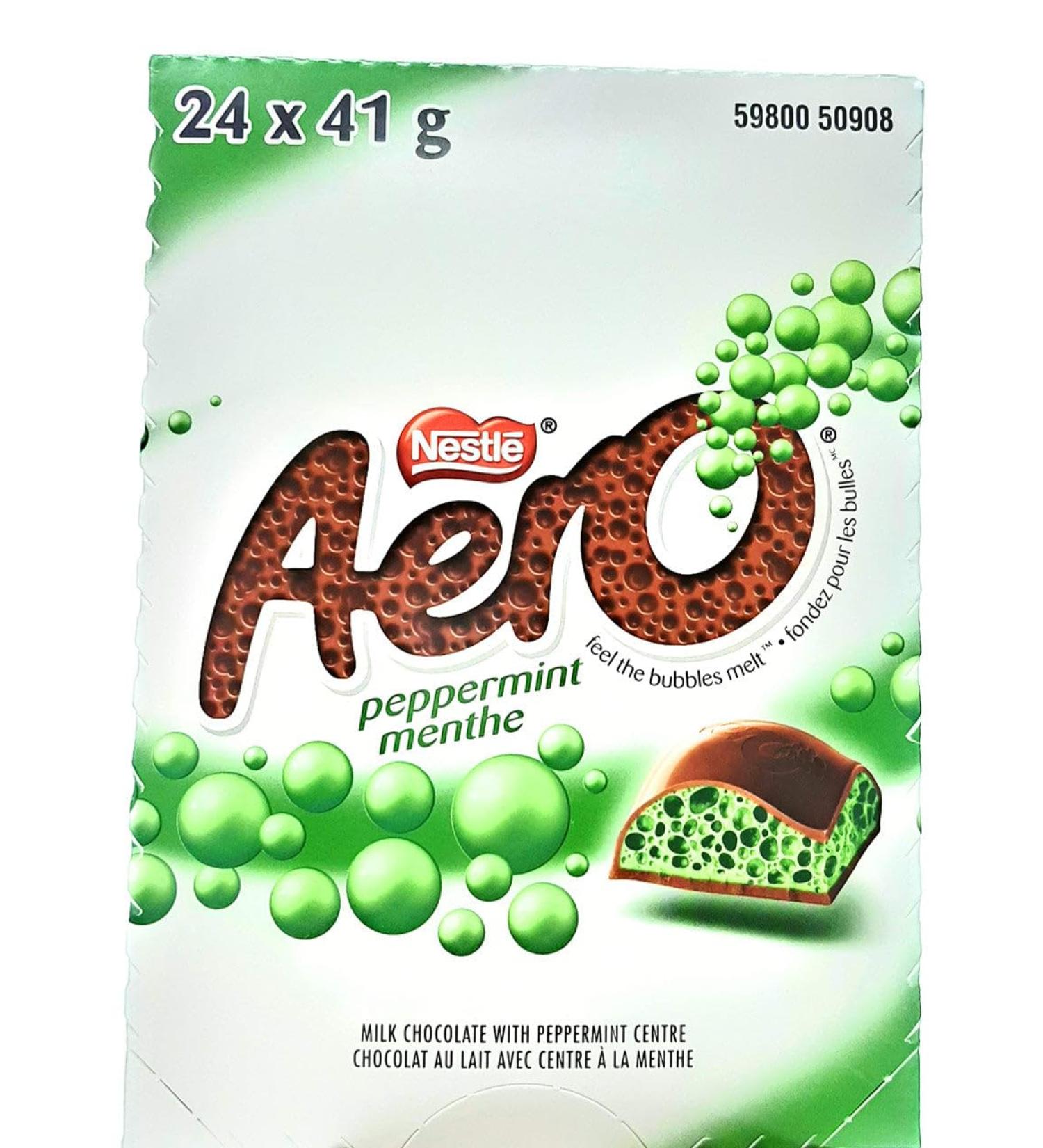 Nestle Aero Peppermint Milk Chocolate 41g x 24 - Buy Online on GoSupps.com