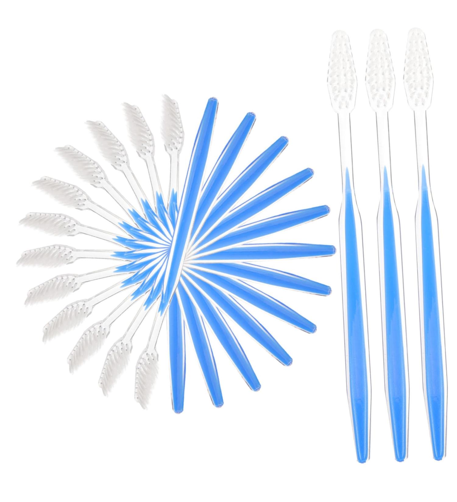 JE COMPRIS 50 Travel Toothbrushes Set - Soft Bristle Disposable Manual Toothbrushes for Camping & Daily Use - Buy Online on GoSupps.com