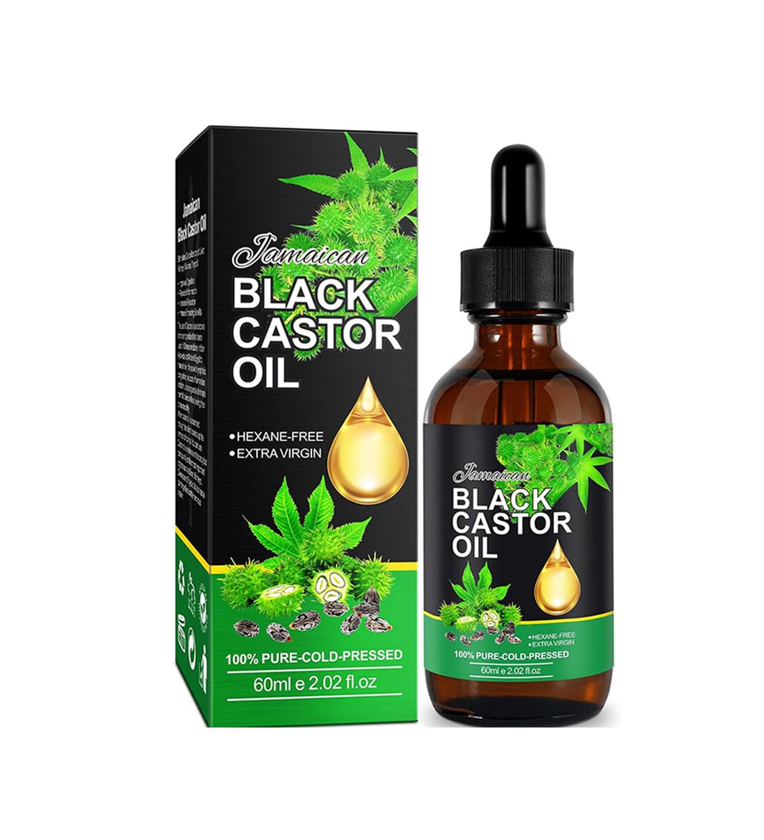 Jamaican Black Castor Oil Organic for Hair Growth Nourishes Eyelashes and Eyebrows Scalp Skin and Nail Care 60ml (1PCS) - Buy Online on GoSupps.com