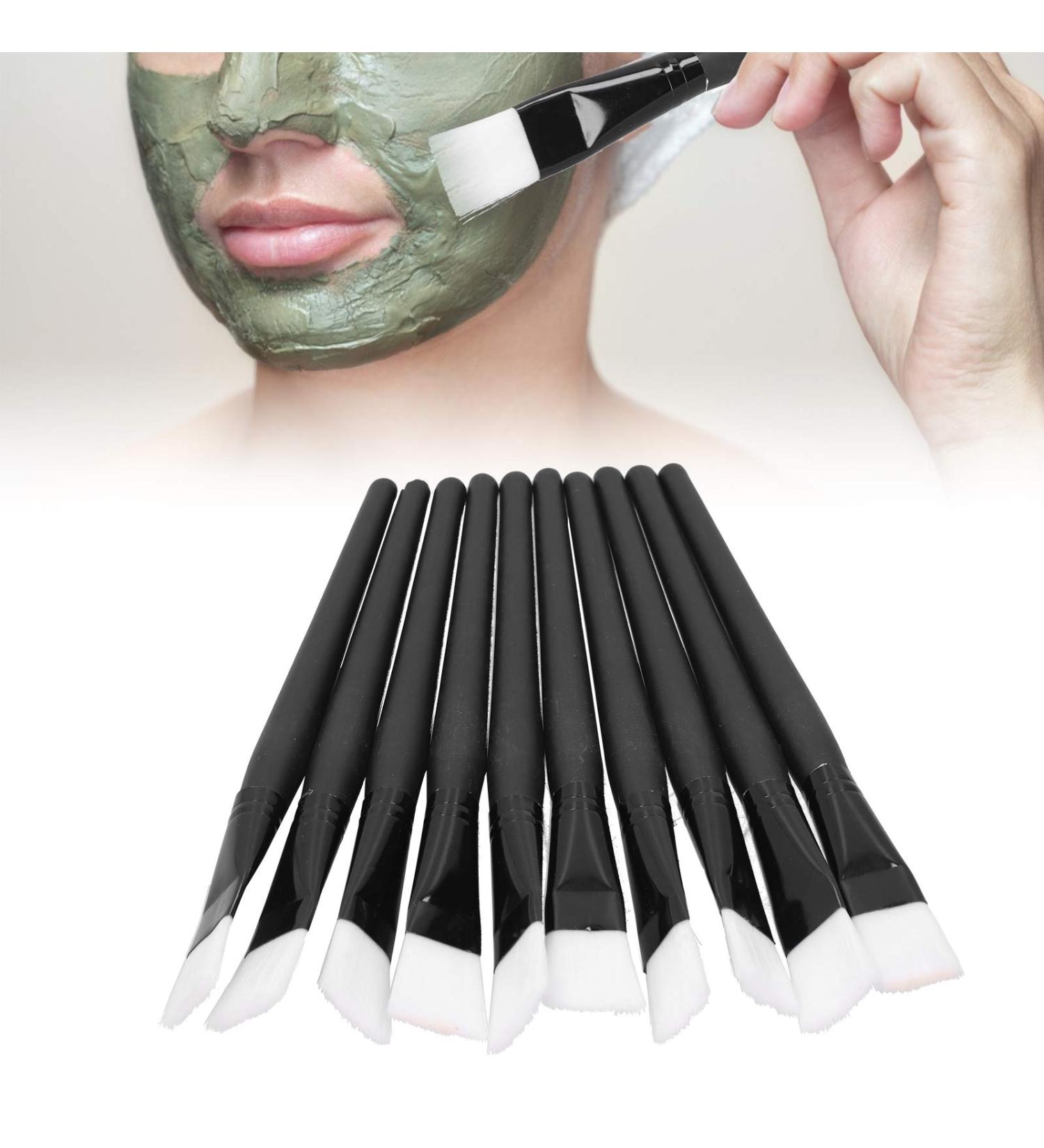 10 Pcs Transparent Face Mask Brush Set - Premium Cosmetic Makeup Brushes for Facial & Eye Mask Application - Buy Online on GoSupps.com