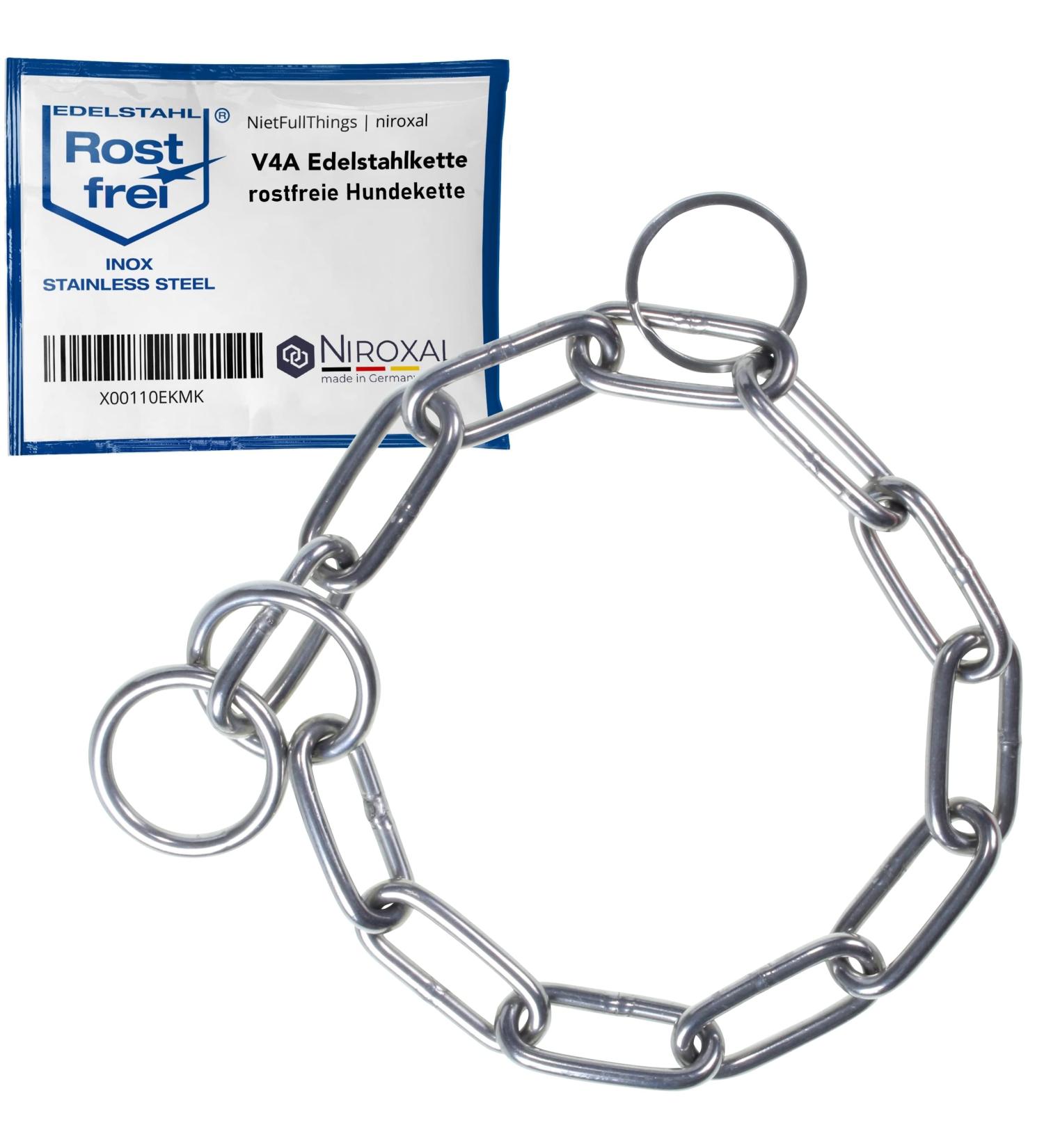 Rustproof Stainless Steel Dog Training Chainstab Collar - 49cm Long 5mm Thick - Durable & Effective Training Solution - Buy Online on GoSupps.com