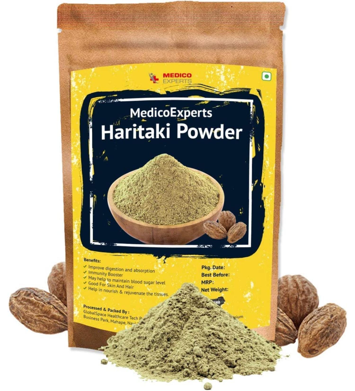 CROW Haritaki Powder Organic - 900g | 100% Pure Kadukkai/Harad/Inknut Powder for Dark Circles, Skin & Digestion - Buy Online on GoSupps.com