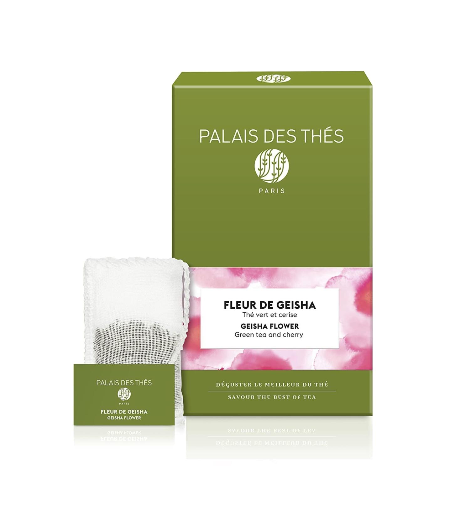 Palais des Th s FLEUR DE GEISHA Th Vert Parfum M lange Floral et Fruit Parfum Doux et Gourmand 20 Sachets Mousselines - Buy Online on GoSupps.com