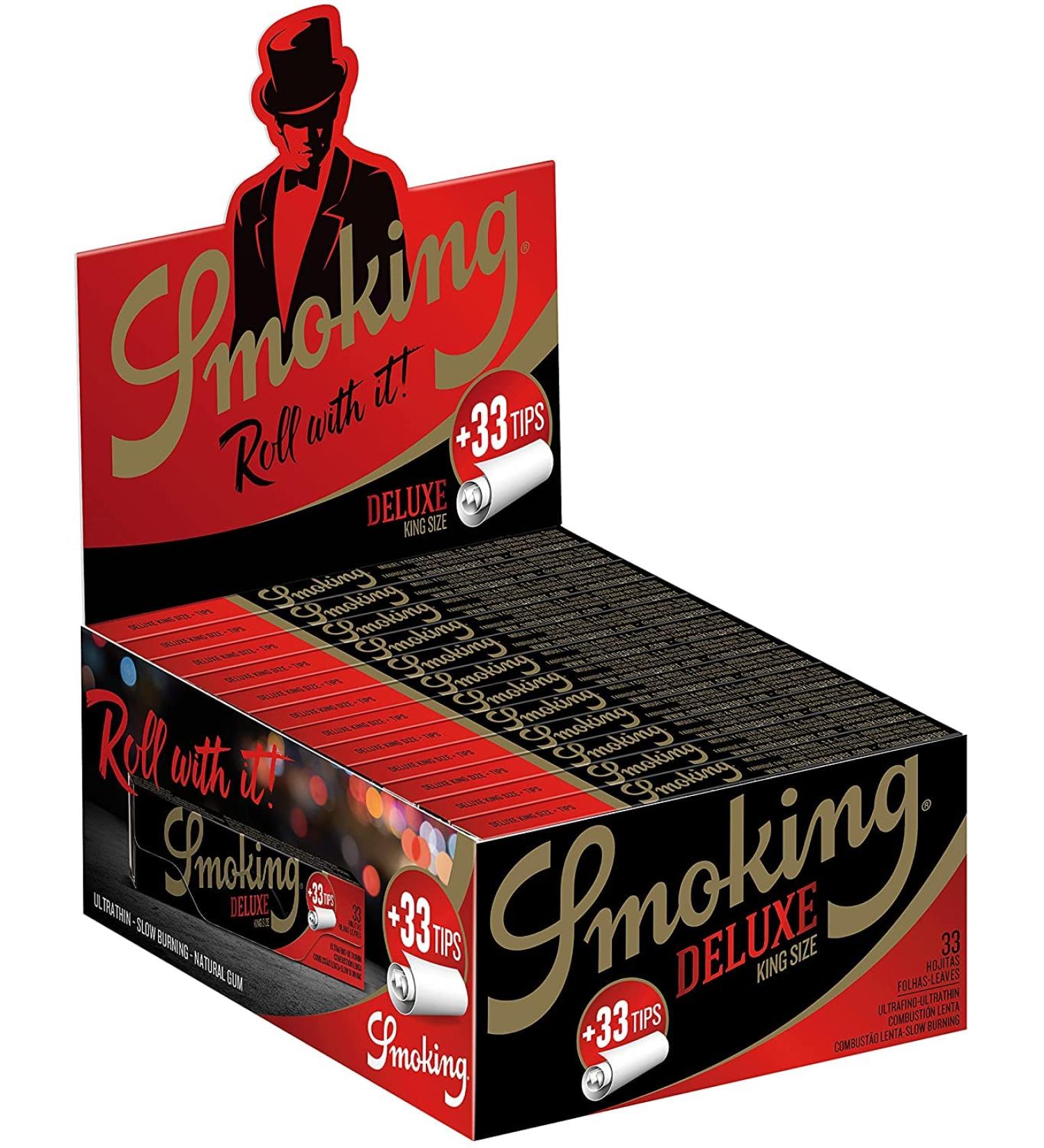 Buy Smoking Papers Deluxe Slim & Tips - 24 Pack | Premium Rolling Papers for International Shipping - Buy Online on GoSupps.com