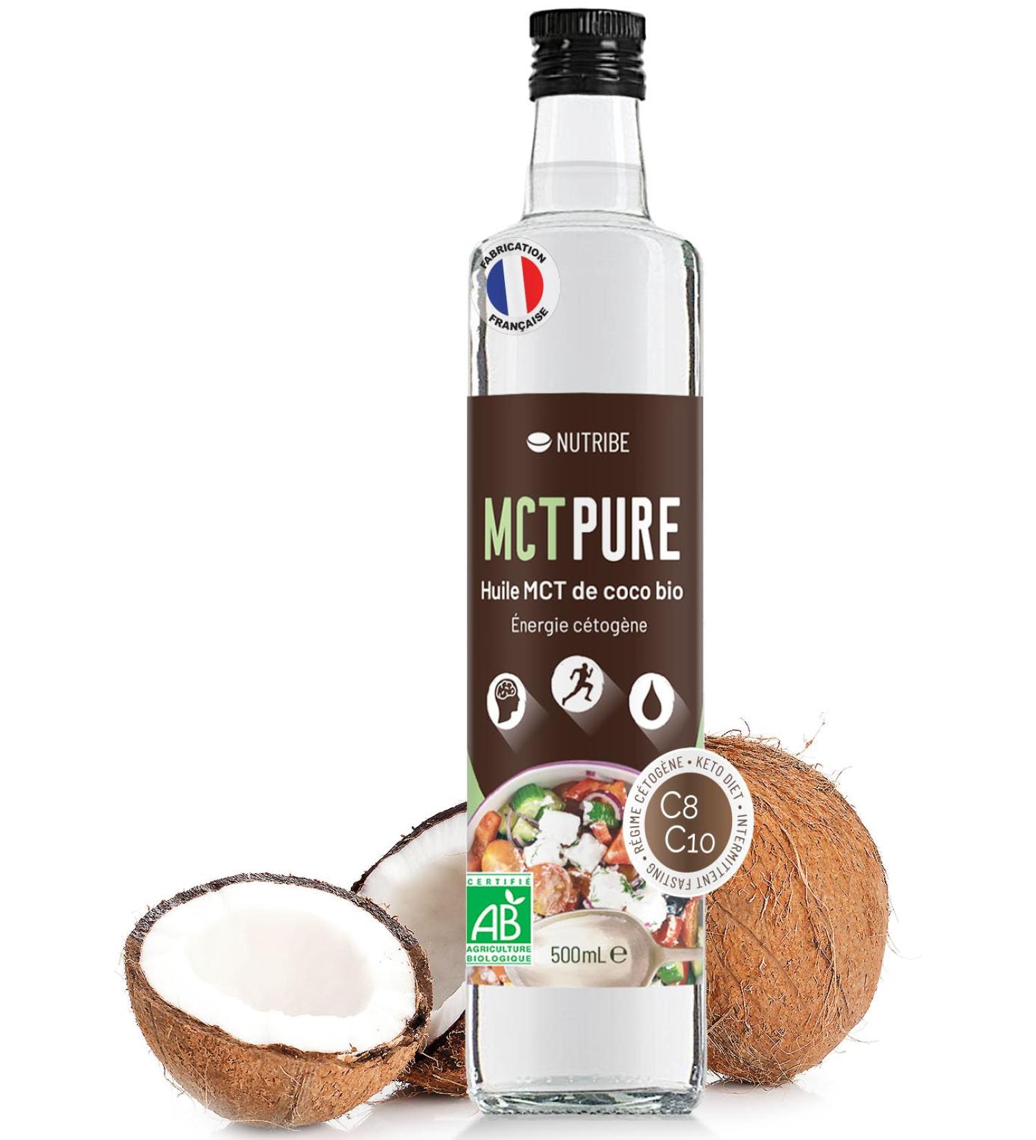 Organic MCT Pure C8 C10 Oil - Extracted by distillation | Ketosis support - Buy Online on GoSupps.com