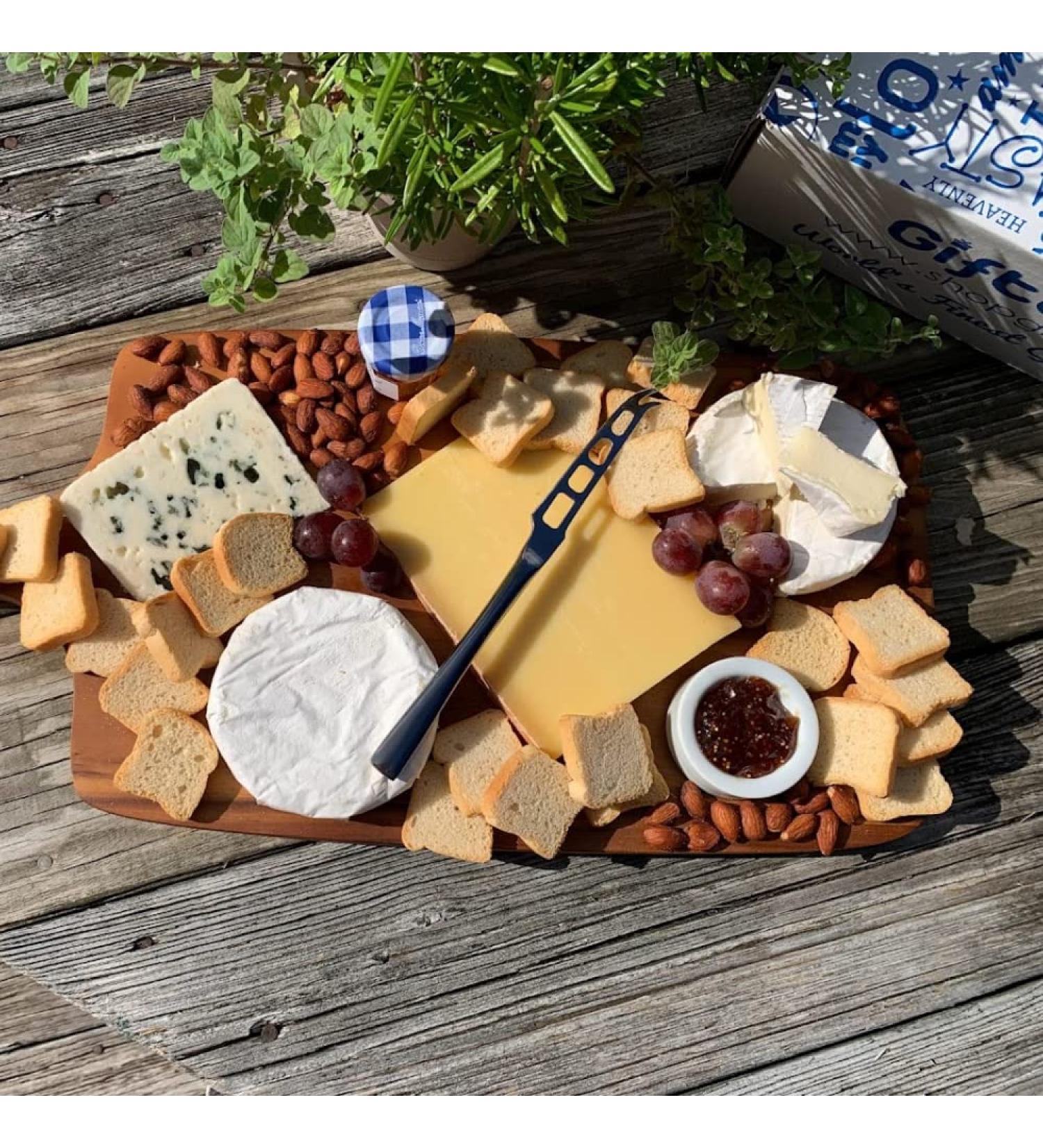 French Cheese Gift Basket | Gourmet Sampler Box w/ Knife - Perfect for Family, Sympathy, Congratulations - Ideal Business & Christmas Gifts - Buy Online on GoSupps.com