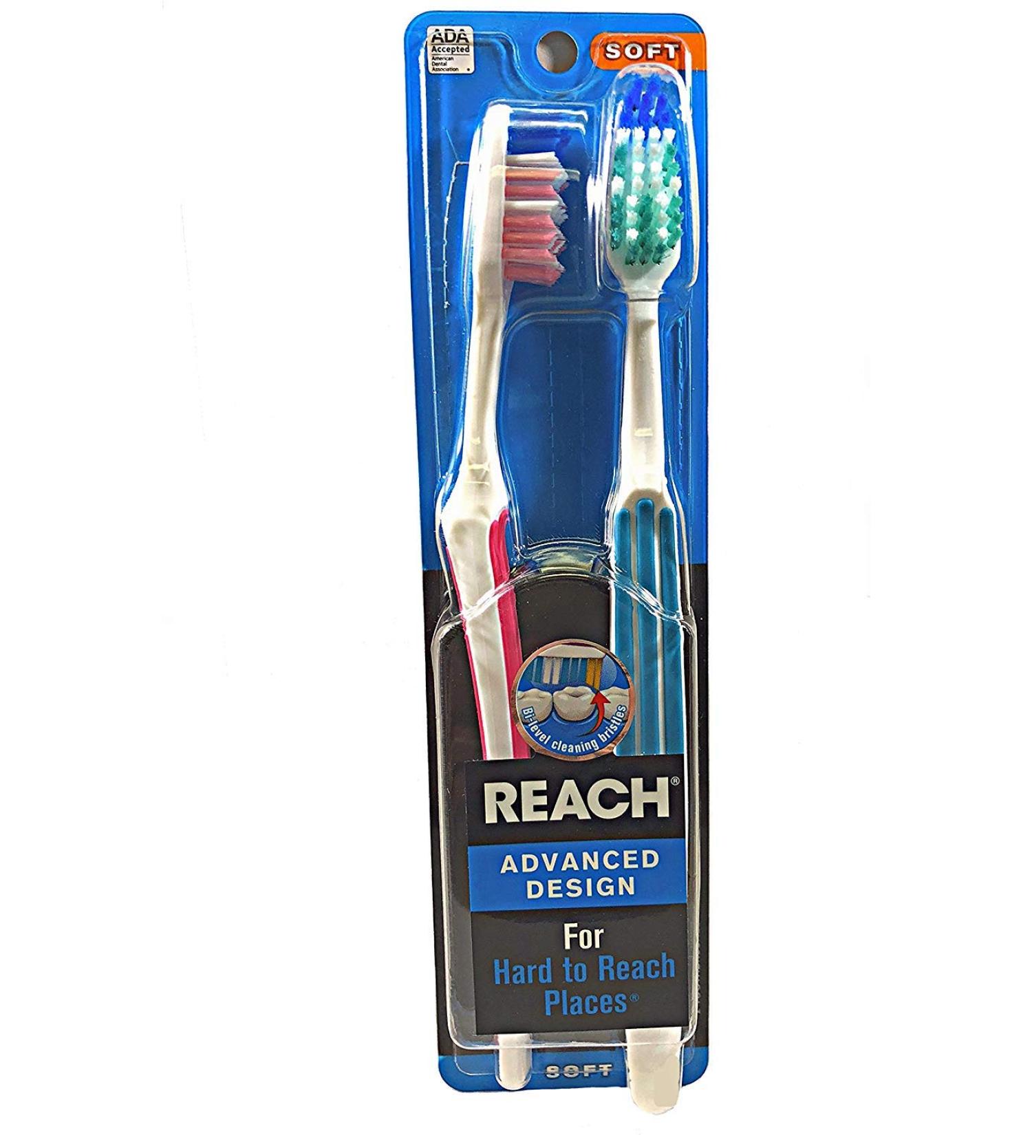 REACH Advanced Design Toothbrushes Soft Full Head Value Pack 2 ea