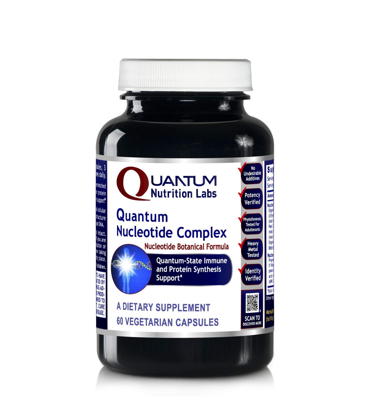 Quantum Nucleotide Complex  Nucleotides for Quantum-State Immune Support* - Vegan Daily Energy Boosting Immune Support* 90 Plant-Based Capsules