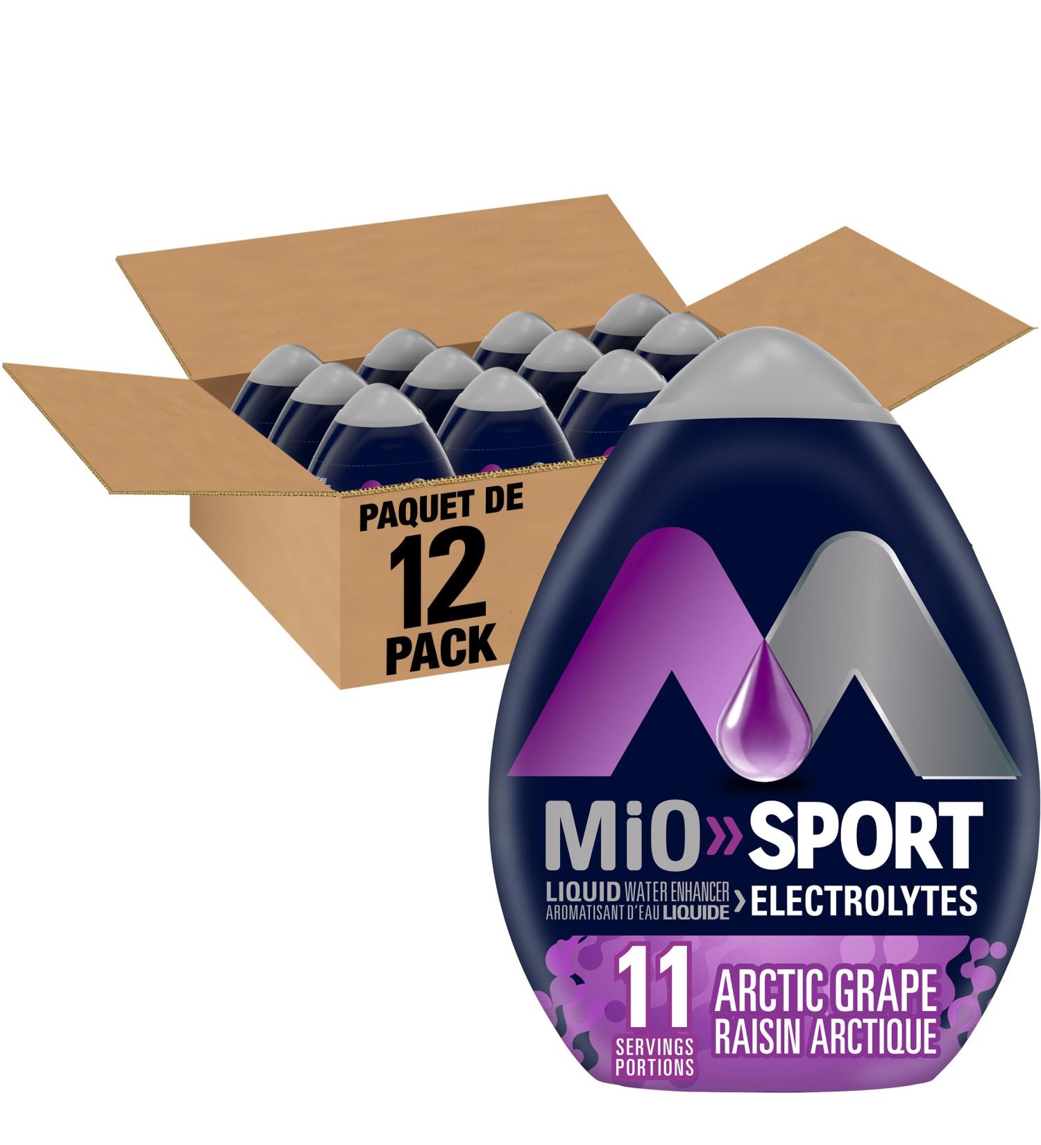 MiO Sport Arctic Grape Liquid Water Enhancer 48ml (Pack of 12) 48 ml (Pack of 12) Arctic Grape Electrolyte Enhancer - Buy Online on GoSupps.com