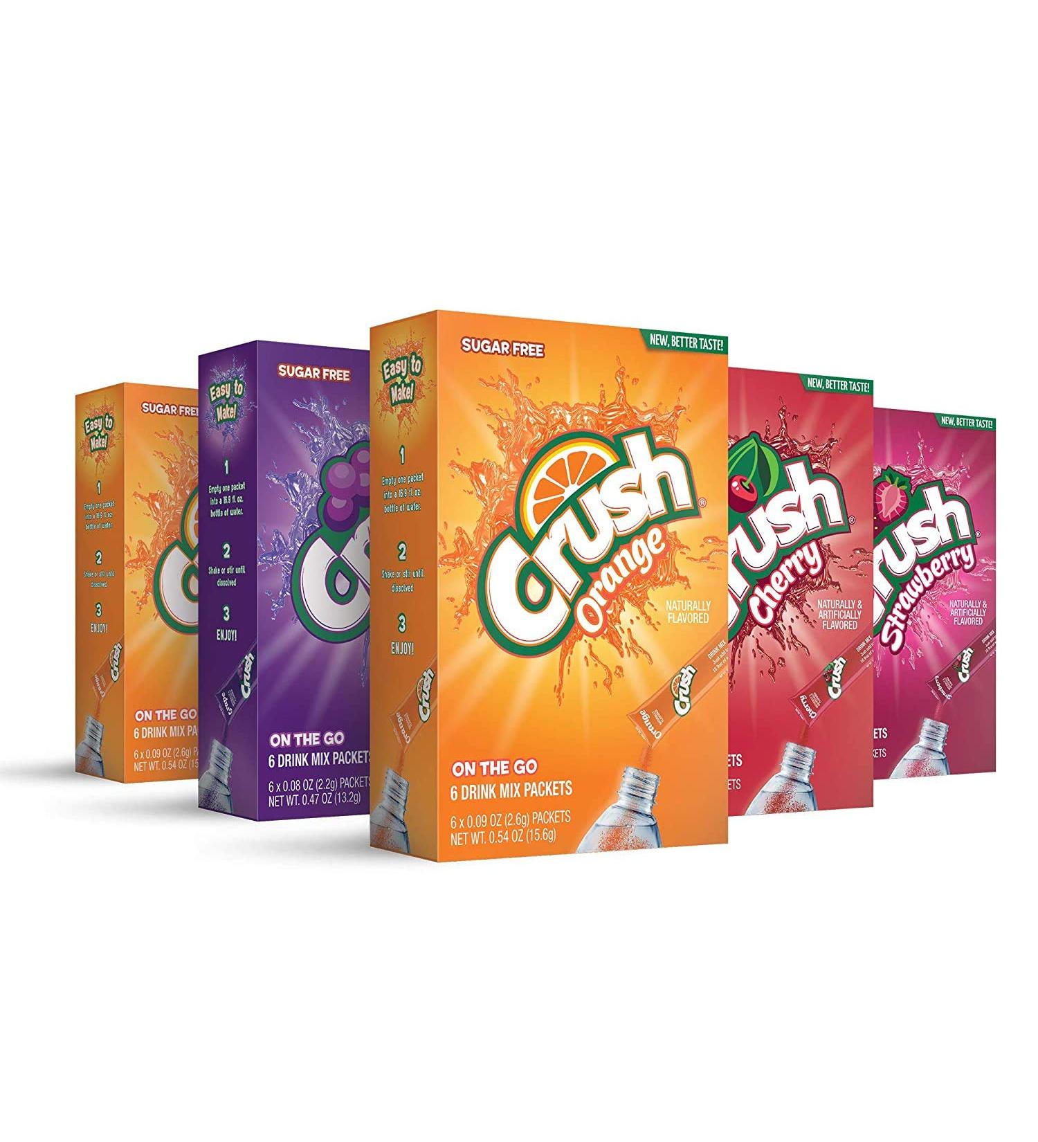Crush Powder Drink Mix - Sugar Free & Delicious (Classic Variety, 30 Sticks) - Buy Online on GoSupps.com