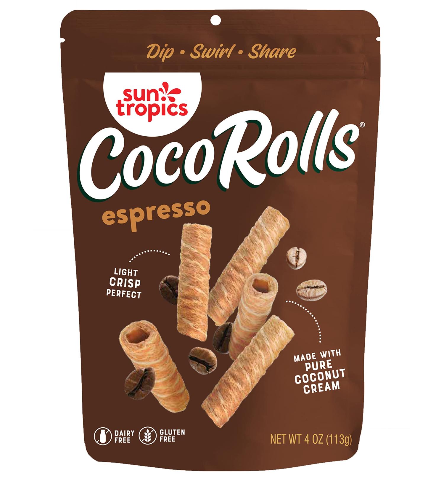 Sun Tropics CocoRolls Espresso - Delicious Coconut Snack Rolls - Buy Online on GoSupps.com