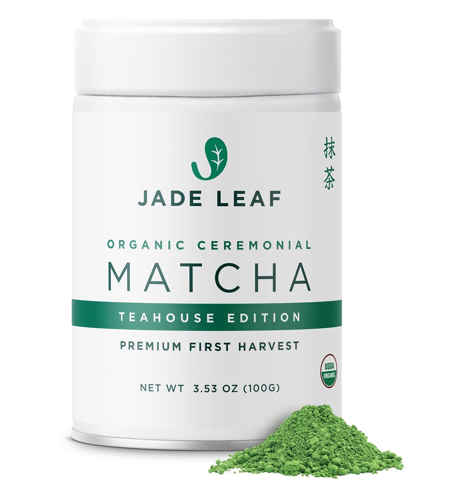 Jade Leaf Organic Ceremonial Grade Matcha Green Tea Powder - Authentic Japanese Origin - Premium First Harvest - 3.53 Ounce Teahouse Edition - Buy Online on GoSupps.com
