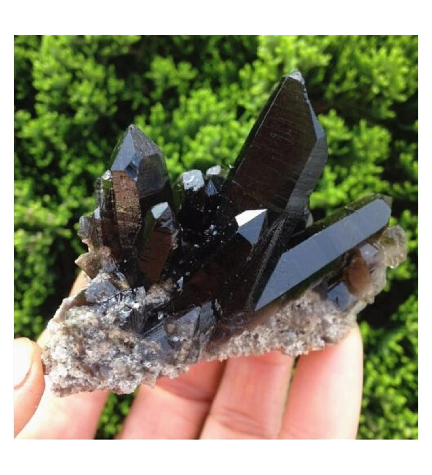 Natural Crystal Rough 120g Rare Natural Beautiful Black Quartz Crystal Cluster Tibetan Specimen - Buy Online on GoSupps.com