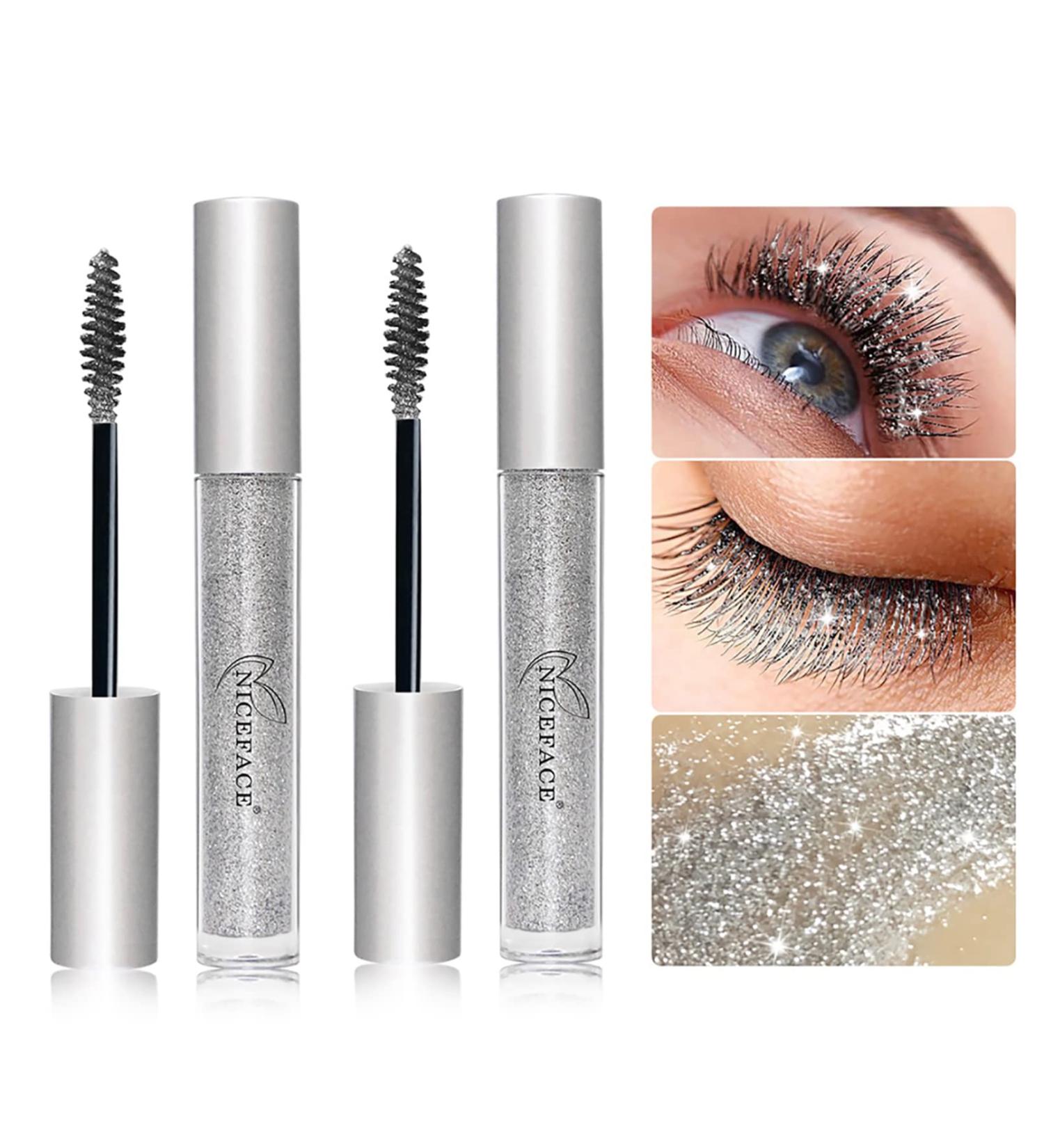2 Pack Diamond Glitter Colored Mascara for Sparkling Eyes - Perfect for Stage, Party, Wedding, Music Festival | Long-Lasting Makeup - Buy Online on GoSupps.com