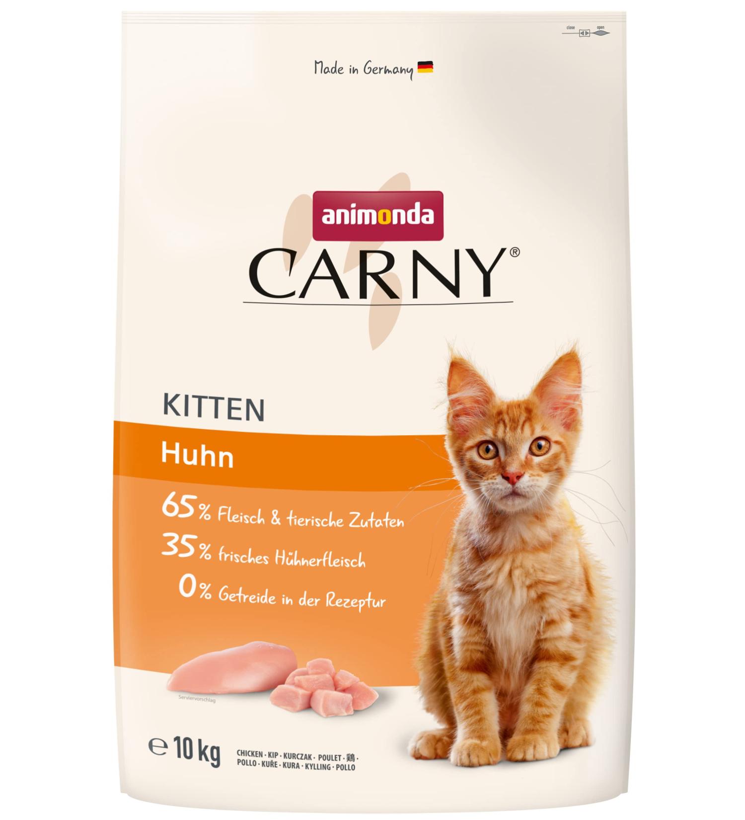 animonda Carny cat food Kitten dry cat food sugar-free and without grain with chicken 1 x 10 kg Chicken 10 kg (1 pack)