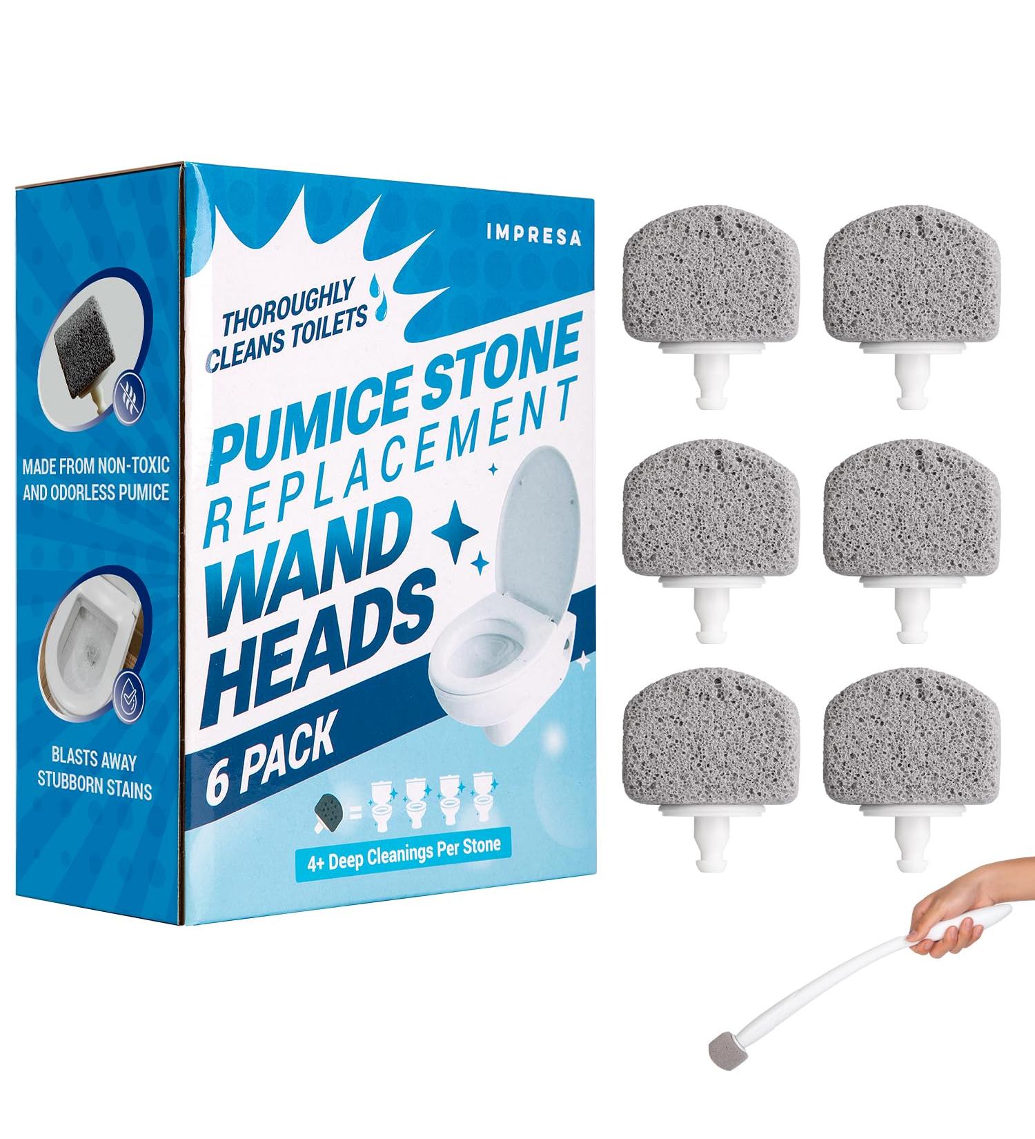 6 Pack Impresa Pumice Stone Toilet Bowl Cleaner Refills for Clorox Wand - Natural & Reusable Cleaning Solution - Buy Online on GoSupps.com
