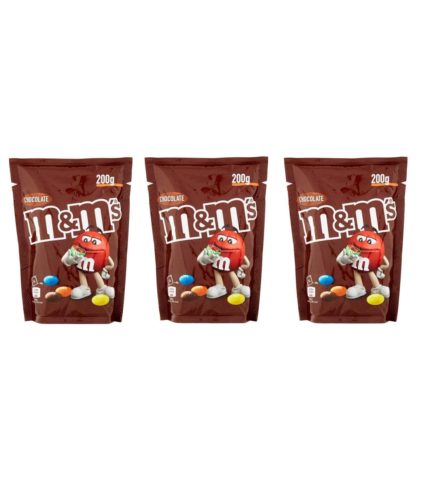 Chocolate M&M'S Pack of 3 chocolate confetti with a 200g chocolate bag