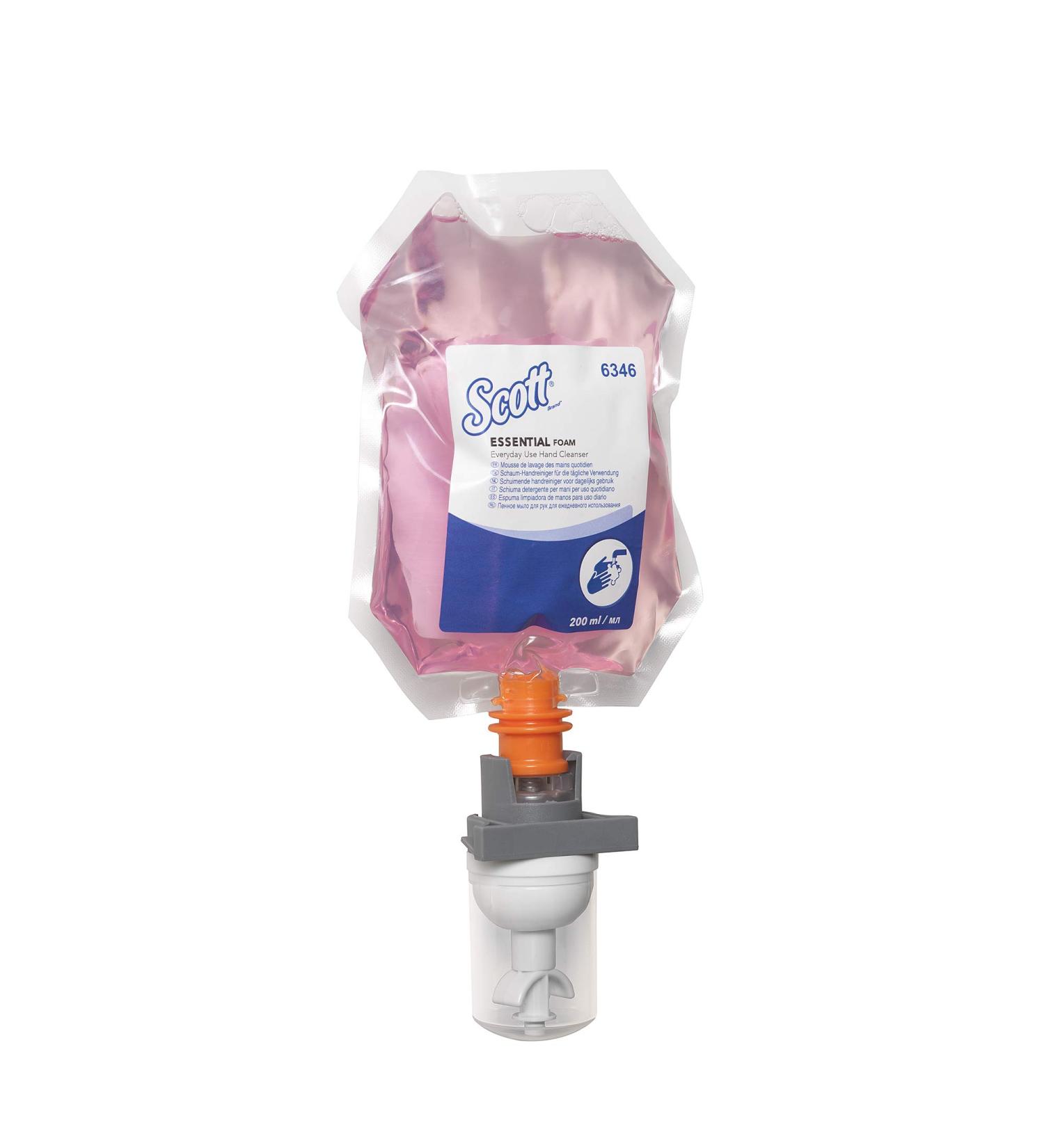  Scott Scott Essential 6346 Daily Use Foaming Hand Soap Pink 12 x 200 ml (2400 ml total) - Buy Online on GoSupps.com