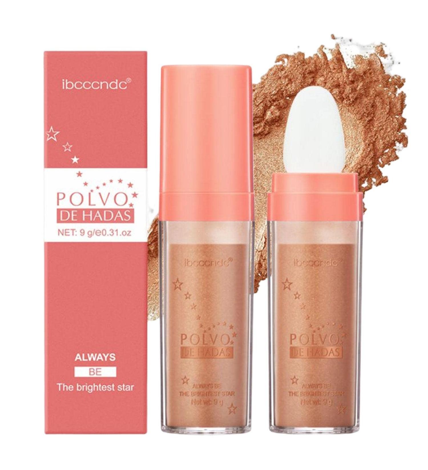Makeup Highlight Powder | Brightener Patting Powder for Face Body | Make Up Supply Fairy Highlight Patting Powder for Neck Collarbone Back Arms Legs Gold - Buy Online on GoSupps.com