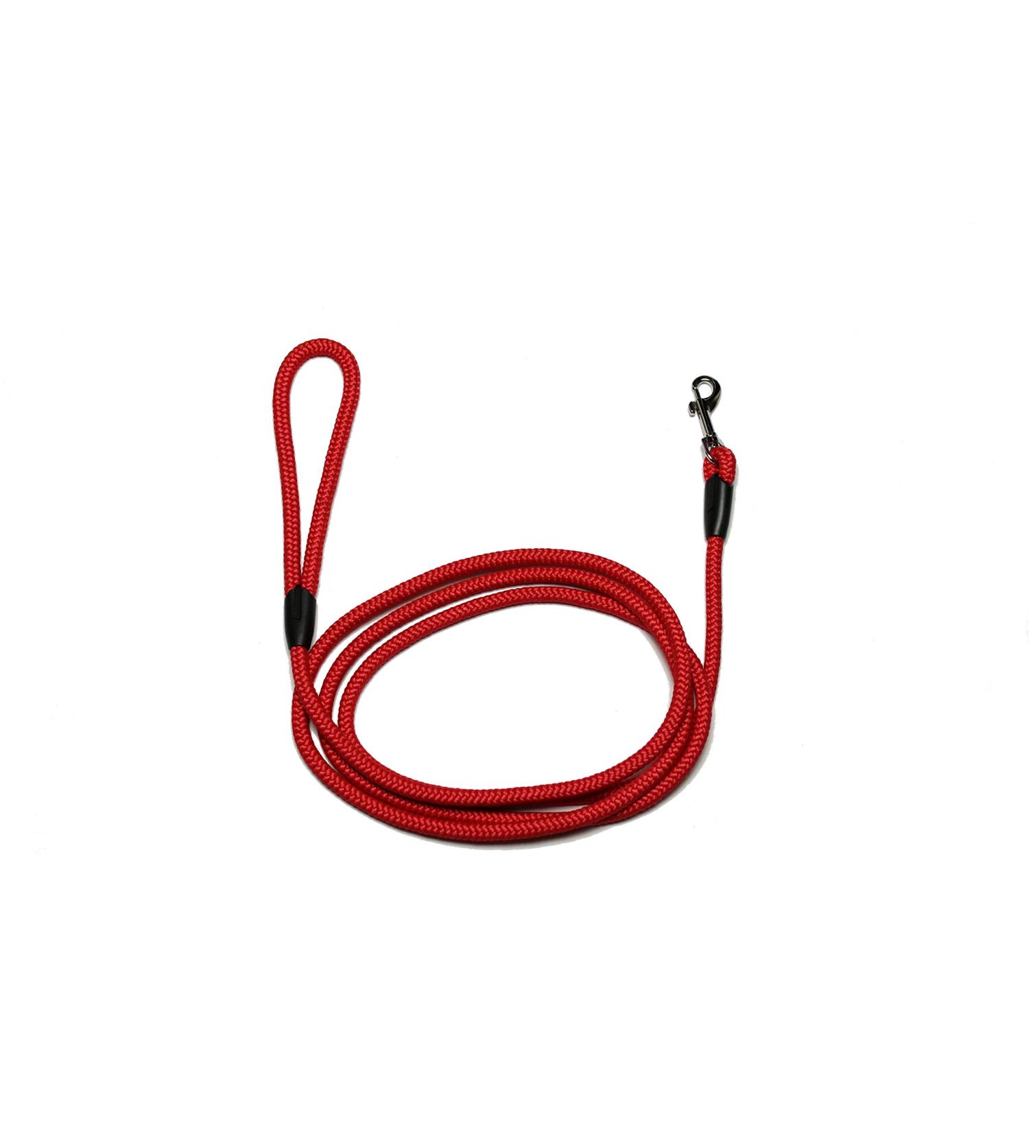 Leash - Rope leash with hand loop Basic 10mm 27 colours 7 lengths (3.00 m red) 3.00 m red