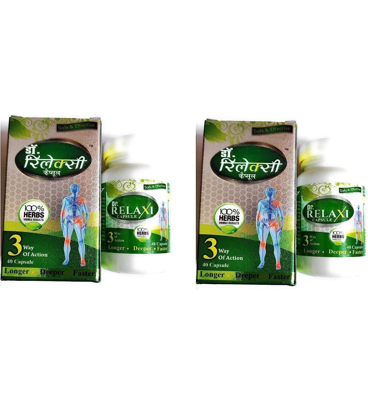 (Pack of 2) Rajasthan Herbal Relaxi (40 Capsules Each) - by OTCSTORE1 - Buy Online on GoSupps.com