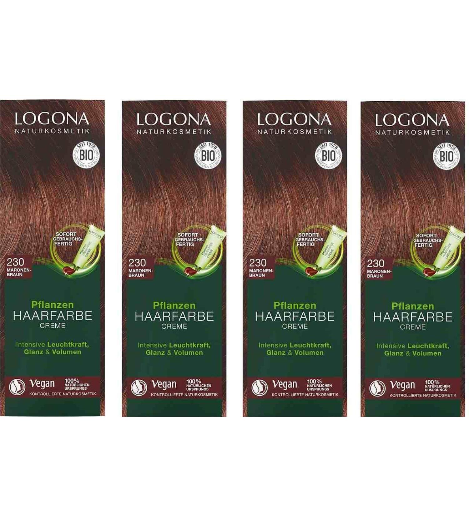 Logona Plant Hair Color Cream 230 chestnut brown 4 x 150ml